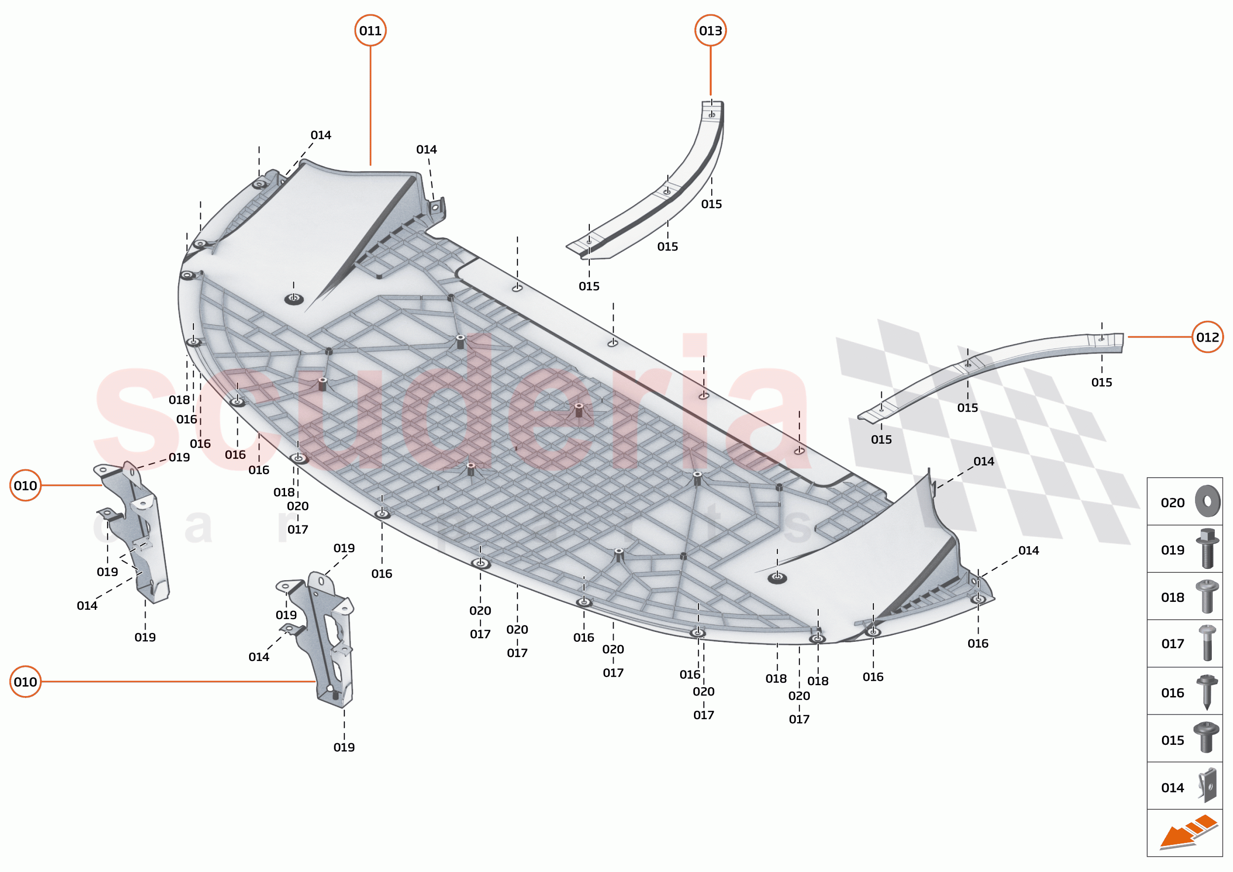 15 - DUCTS, VENTS AND FLOORS - 15.3 - FRONT NON-STRUCTURAL FLOORS of McLaren McLaren 765LT Spider