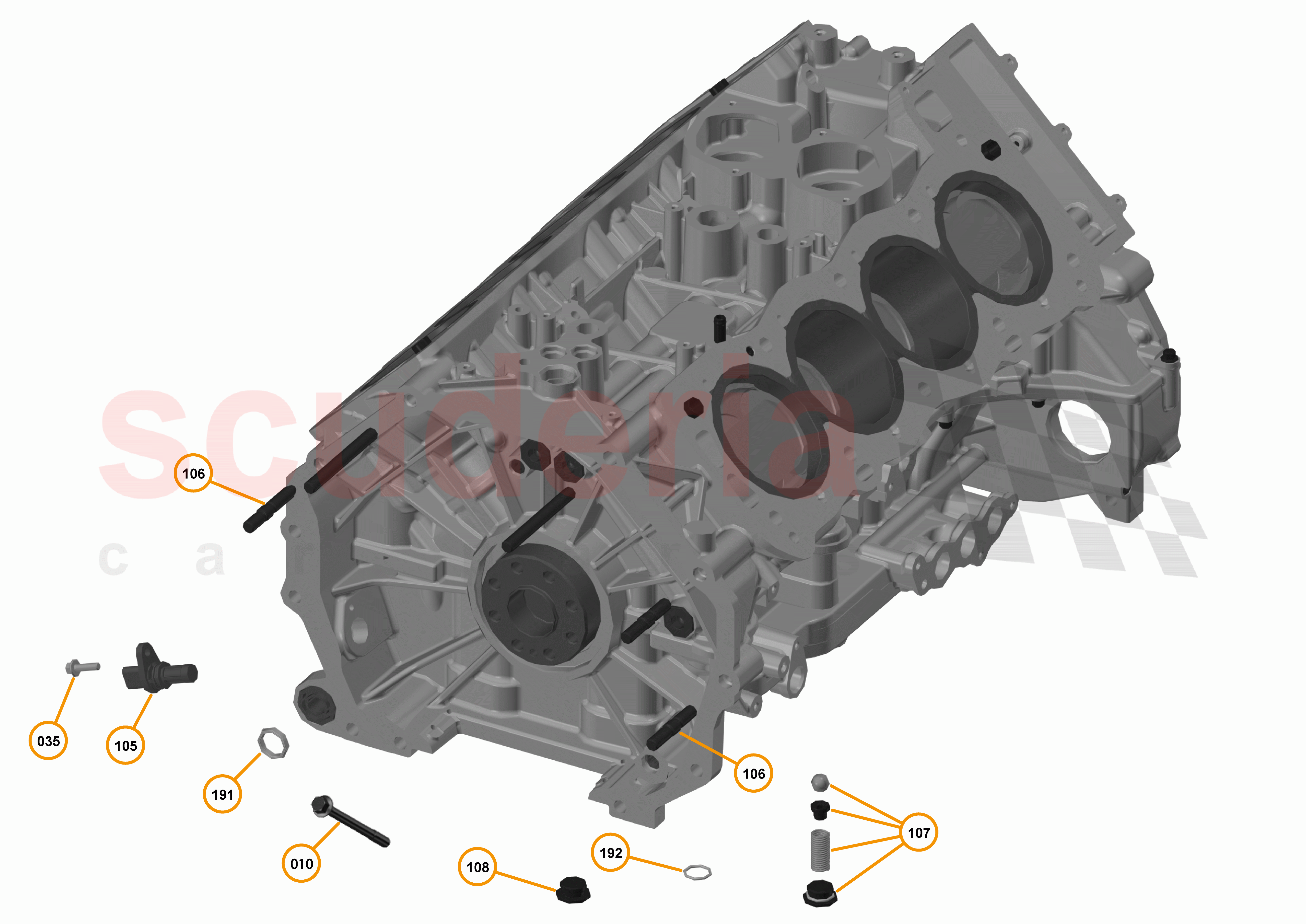 16 - F1 - POWER UNIT - 16.9 - 01 - POWER UNIT - CRANK POSITION + TRANSMISSION STUDS of McLaren McLaren 12C Coupe