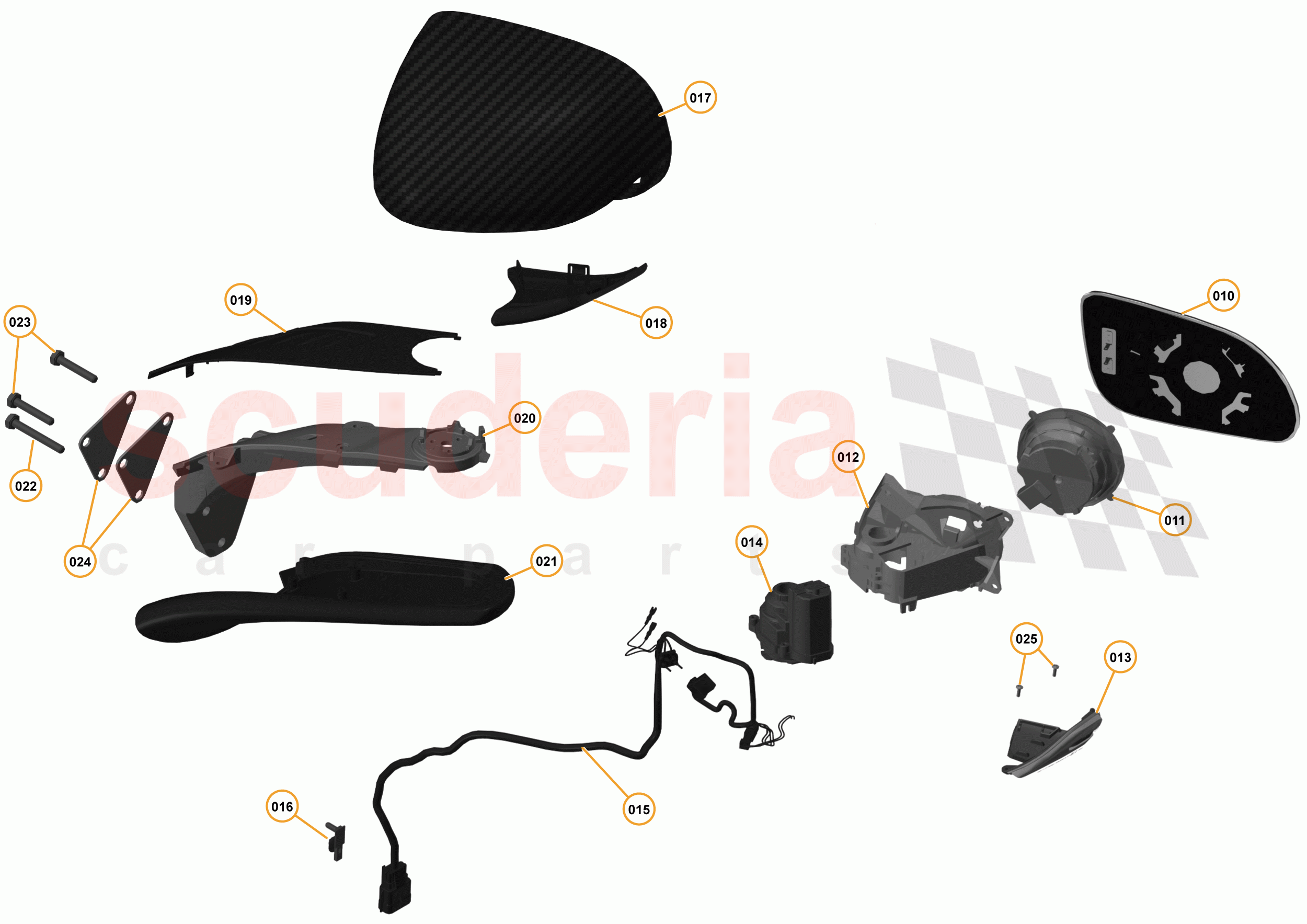3 - A3 -CLOSURES - 3.7 - 03 - DOOR LH - SIDE MIRROR of McLaren McLaren 12C Spider