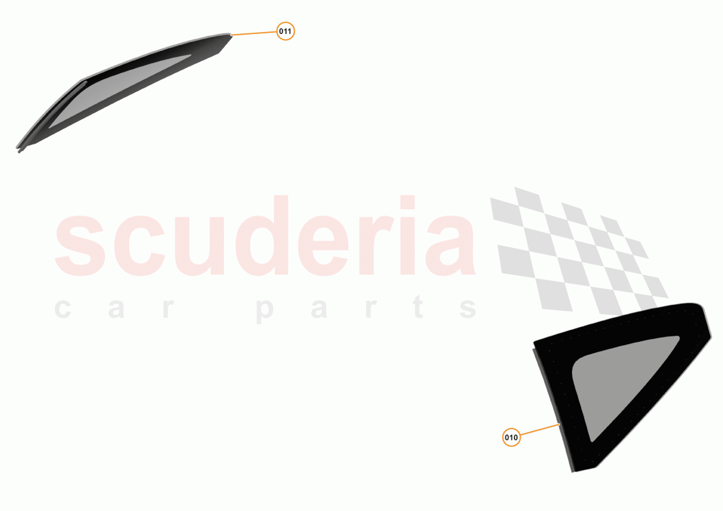 9 - GLAZING - EXTERIOR - 9.3 - QUARTER GLASS of McLaren McLaren 570GT