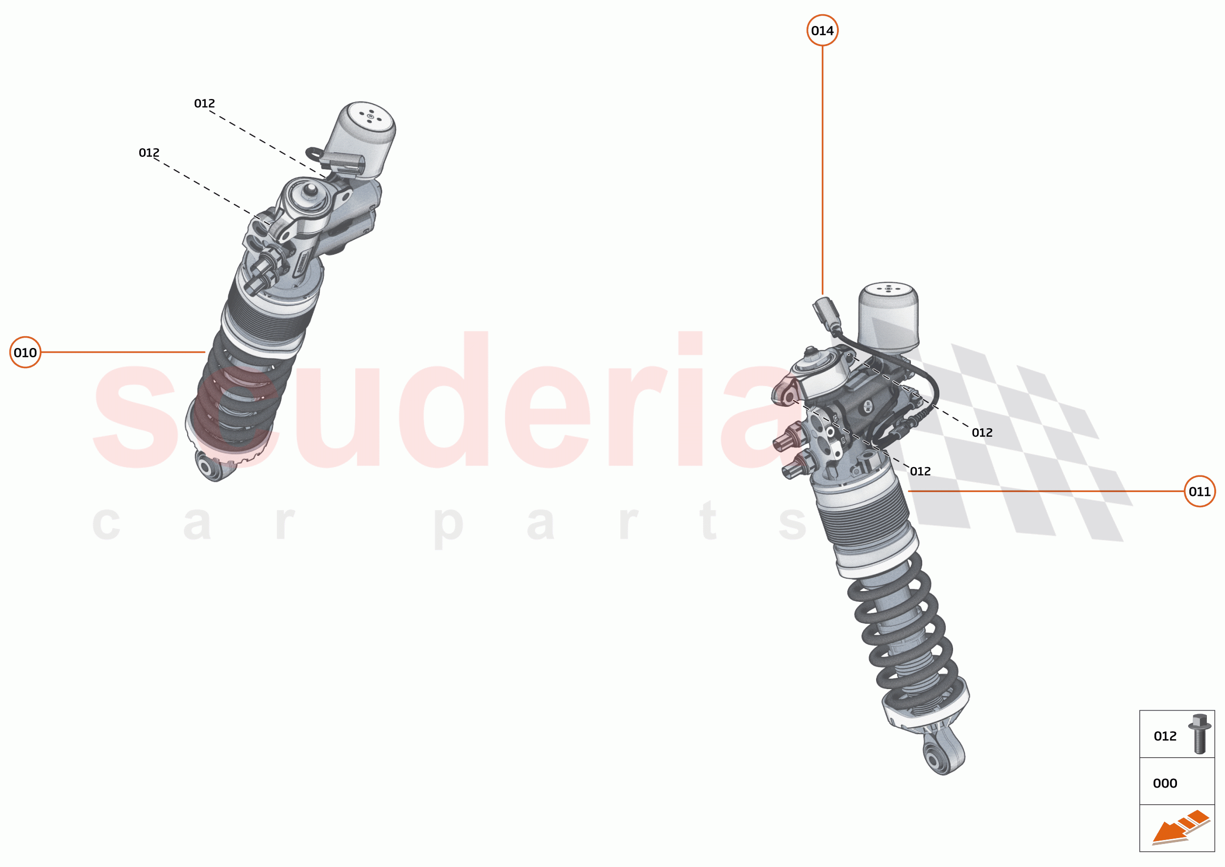 19 - SUSPENSION - FRONT - 19.1 - DAMPER & ACTUATOR ASSEMBLIES FRONT of McLaren McLaren 765LT Spider