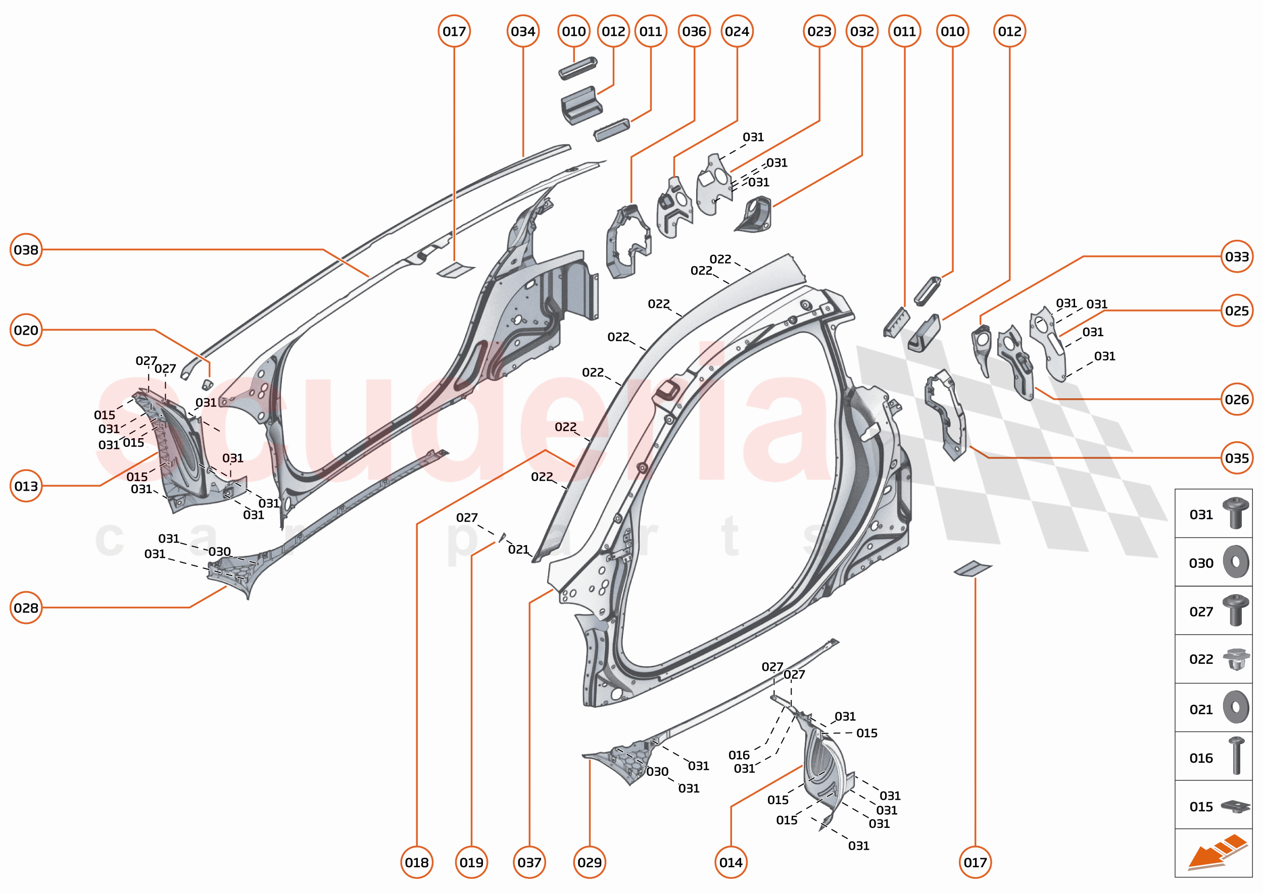 6 - PANELS - 6.2 - MID PANELS of McLaren McLaren GT