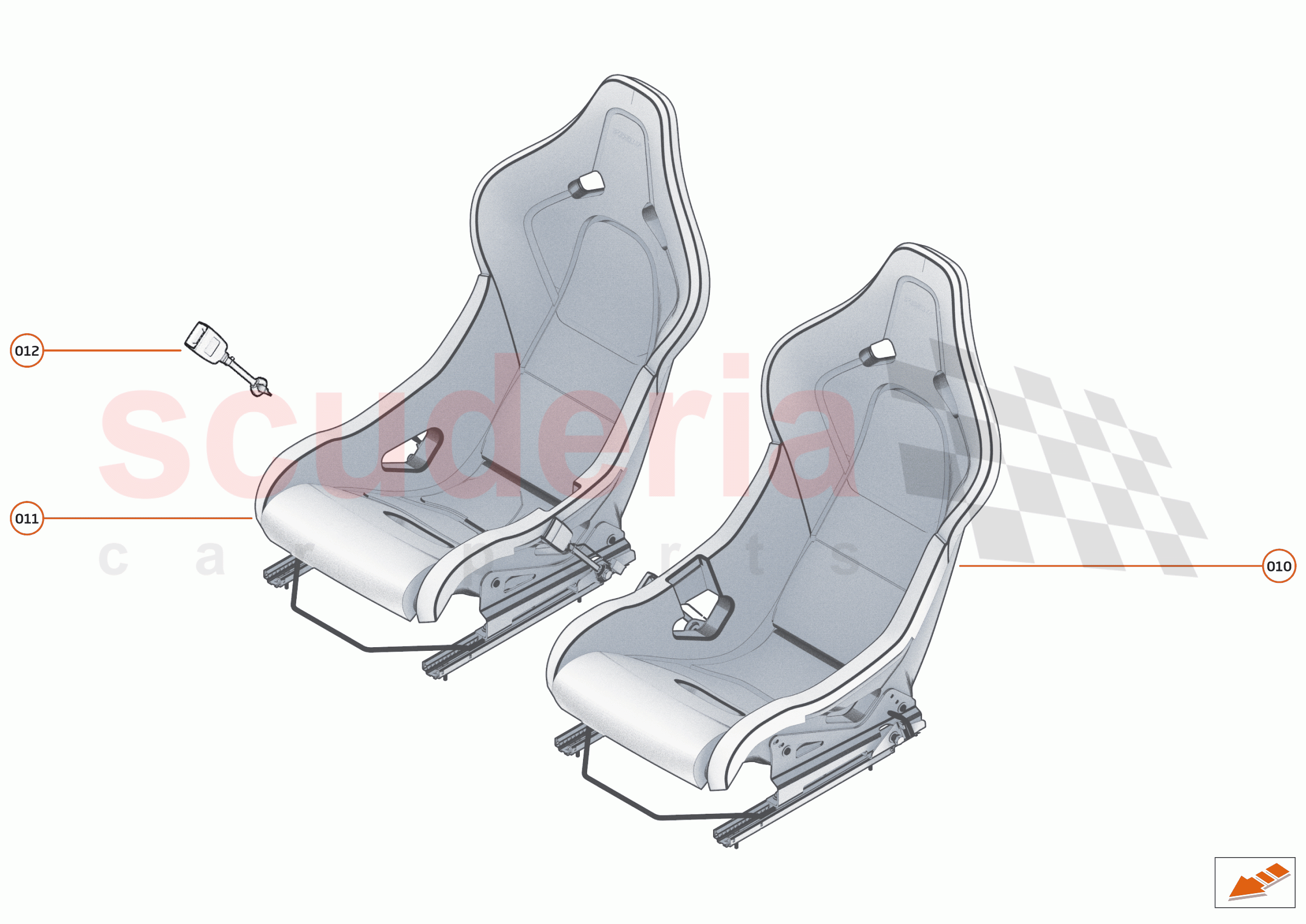 49 - INTERIOR SYSTEMS - 49.8 - SEAT ASSY - RACE SEAT of McLaren McLaren 765LT Spider