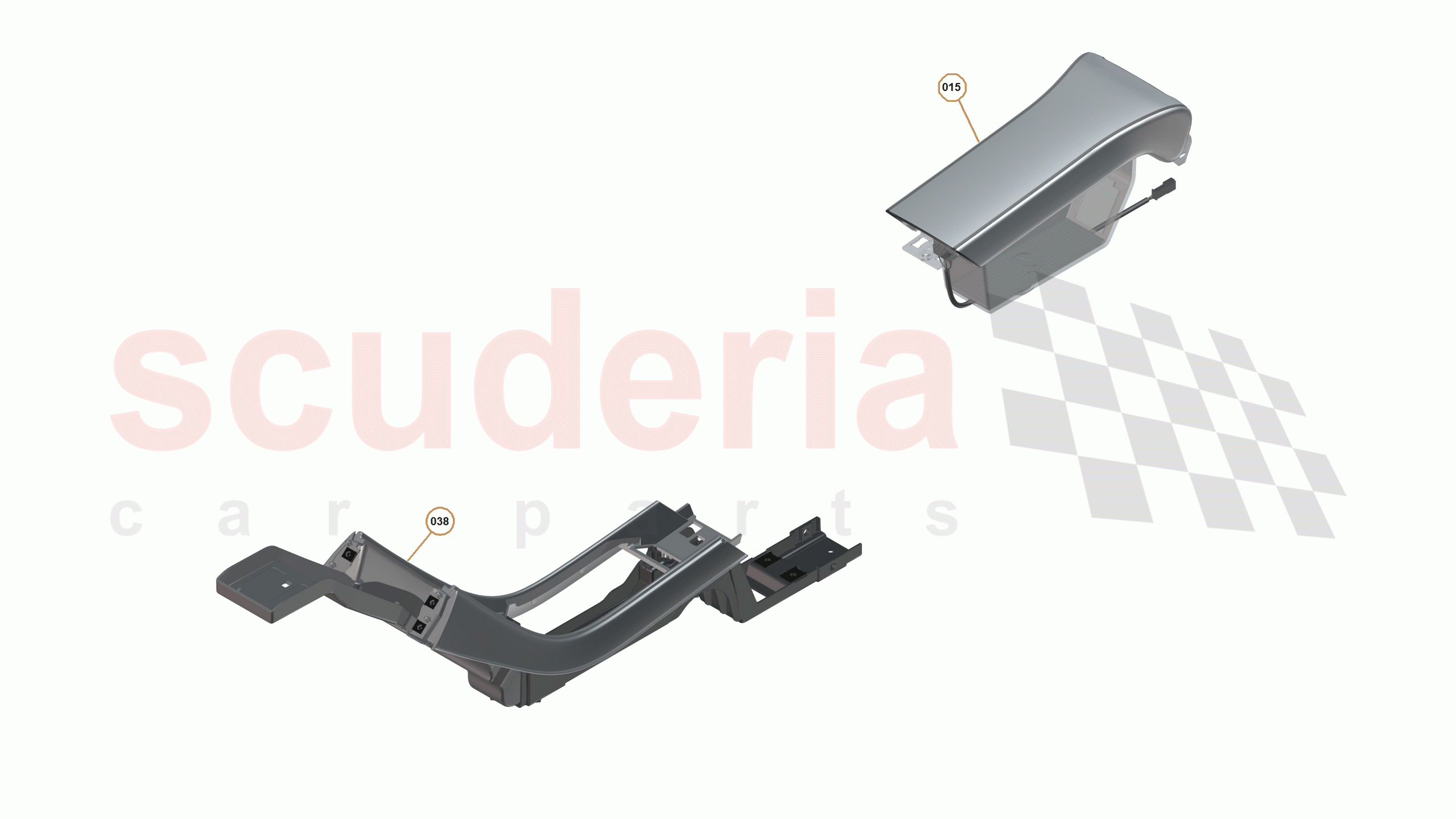 28 - N2 - TUNNEL CONSOLE ASSEMBLY - 28.2 - 01 - TUNNEL CONSOLE ASSEMBLY - ALCANTARA of McLaren McLaren 12C Spider