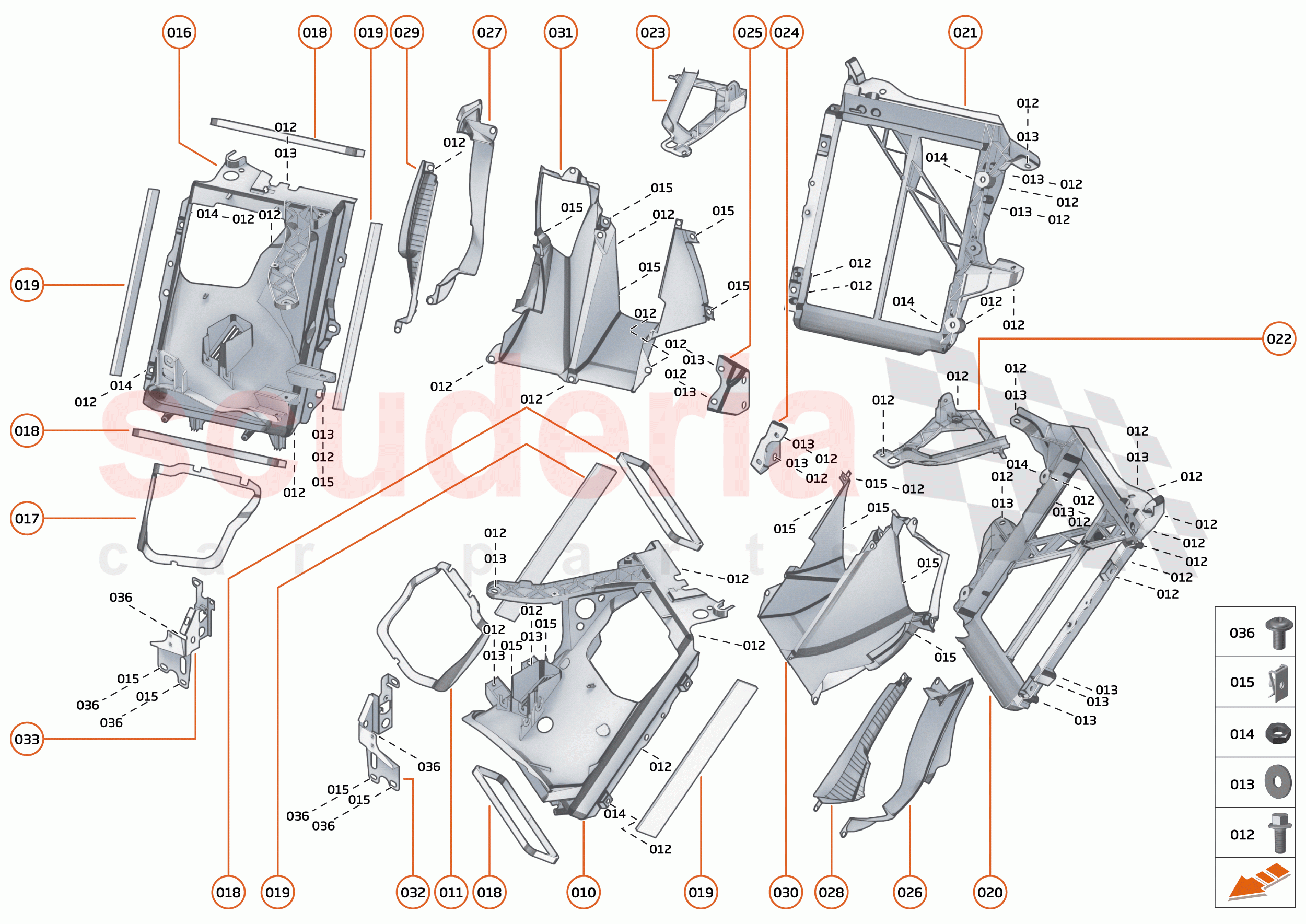 15 - DUCTS, VENTS AND FLOORS - 15.1 - FRONT DUCTS AND VENTS of McLaren McLaren 750S Spider