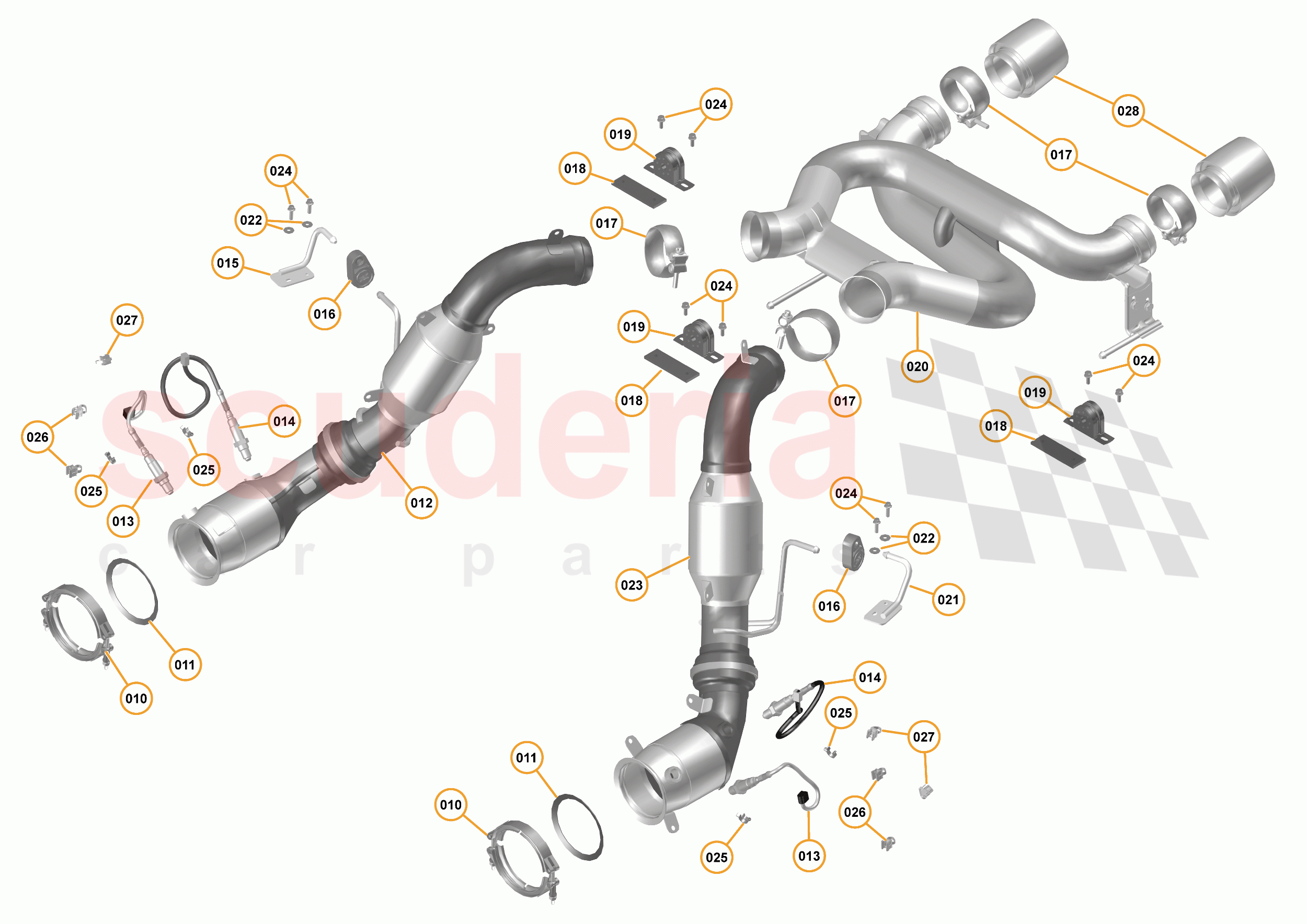 22 - H1 - EXHAUST SYSTEM - 22.1 - 01 - EXHAUST SYSTEM of McLaren McLaren 675LT Spider