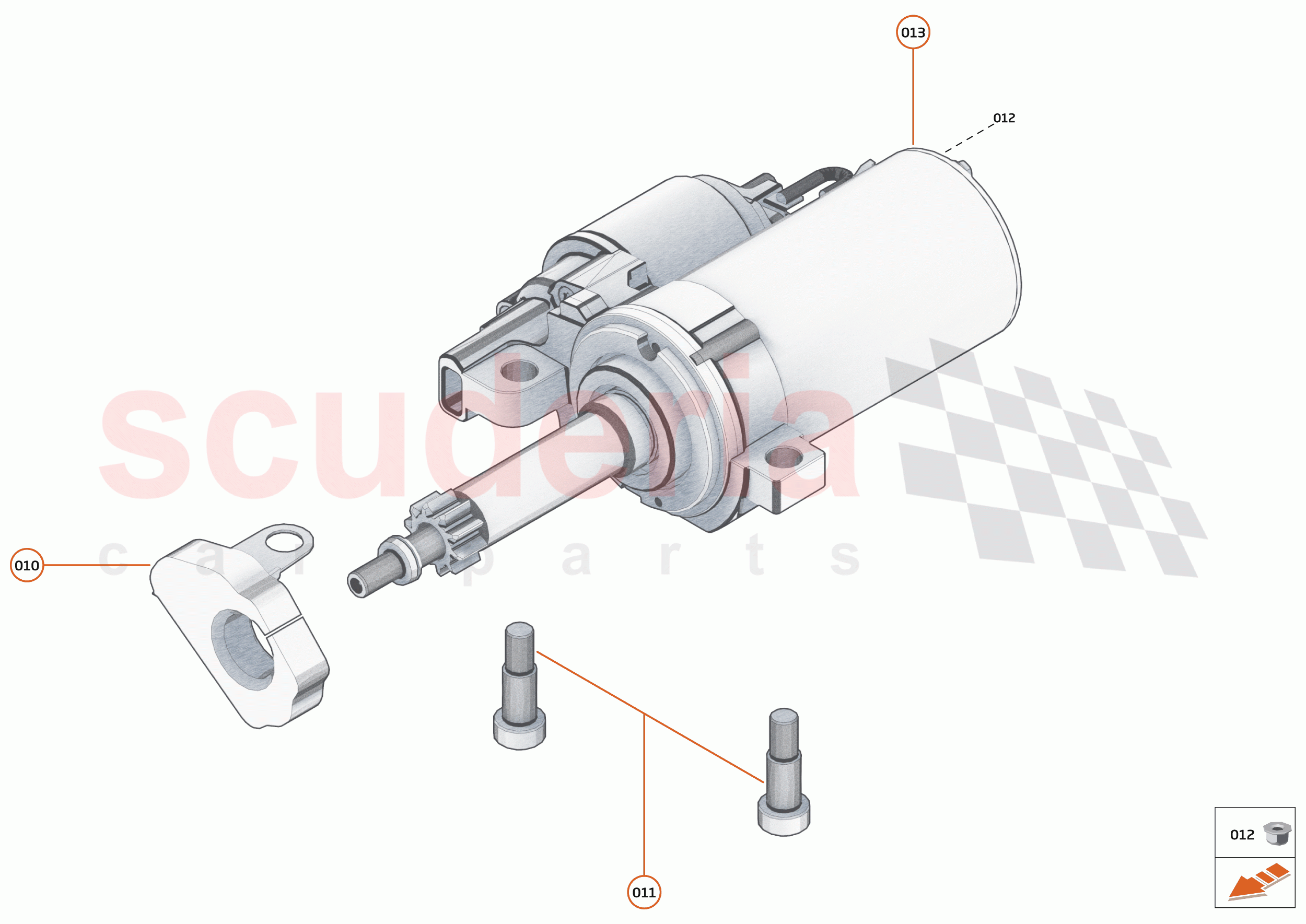 38 - ENGINE ANCILLIARIES - 38.1 - STARTER MOTOR of McLaren McLaren 765LT Spider