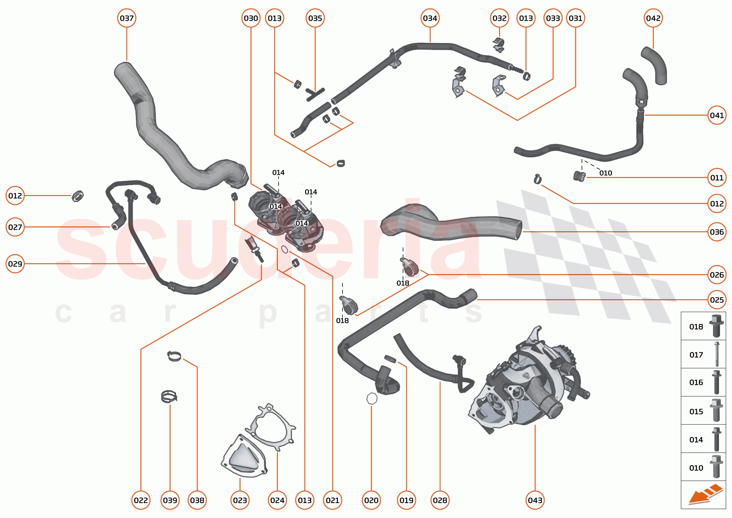 22 - ENGINE - 22.10 - ENGINE WATER PUMP AND WATER CIRCUIT of McLaren McLaren GT