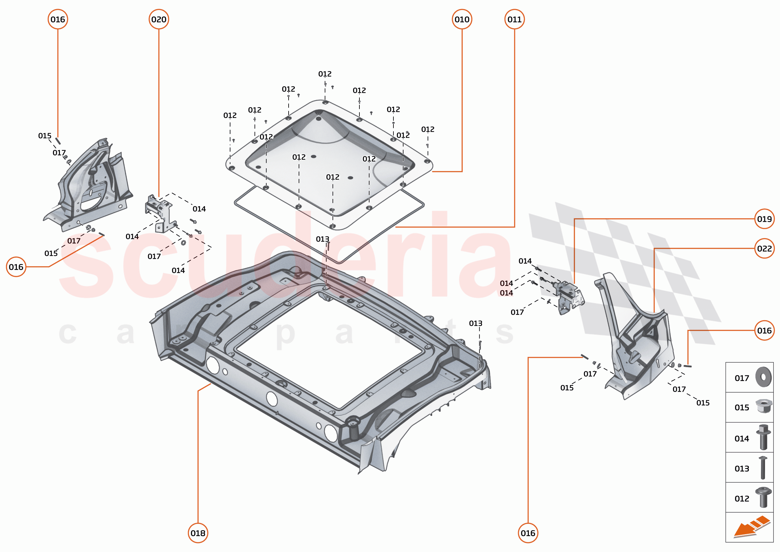5 - UPPER STRUCTURES - 5.1 - REAR UPPER STRUCTURE of McLaren McLaren 720S Spider