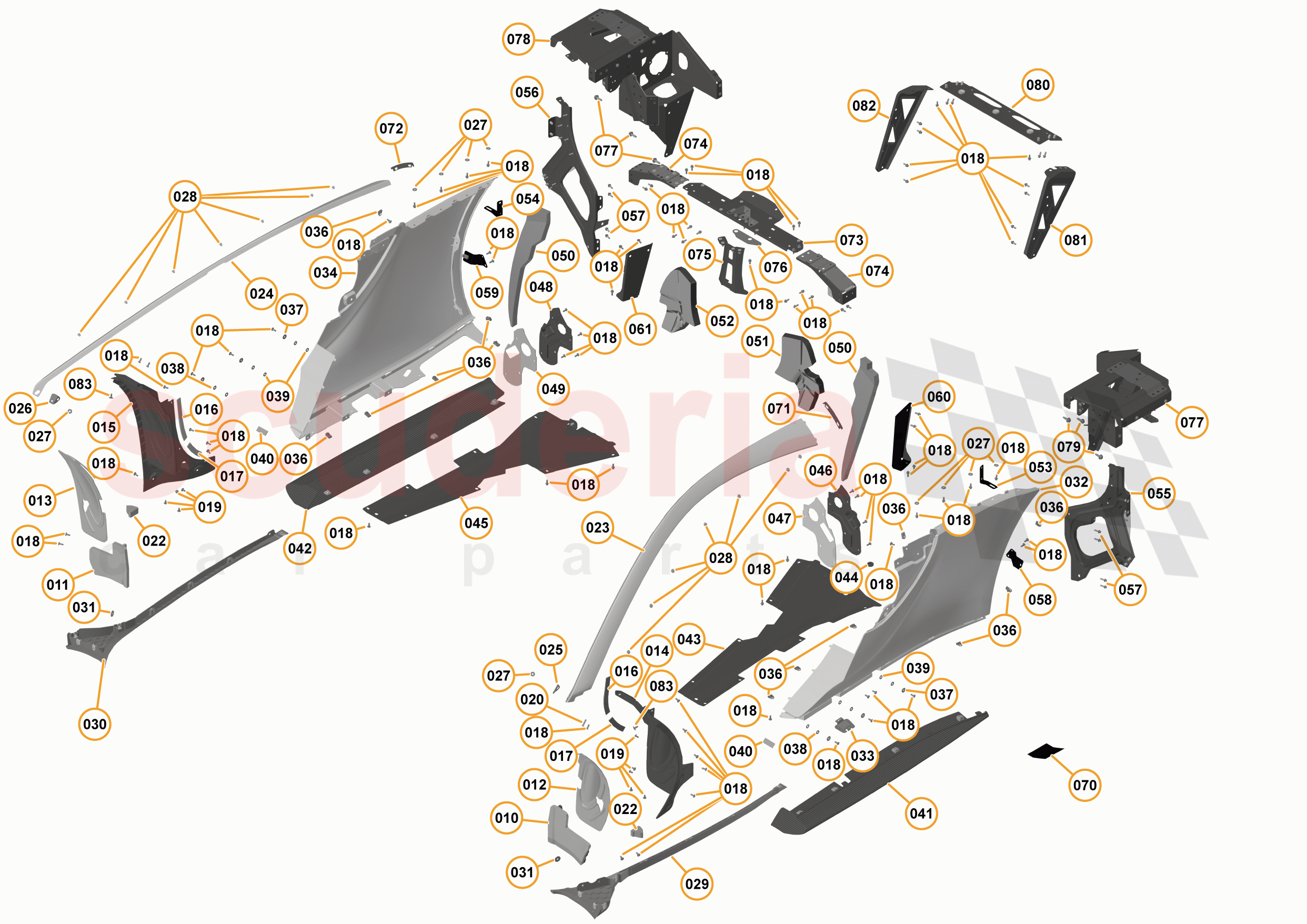 5 - PANELS - 5.3 - BODYSIDE ASSEMBLED of McLaren McLaren 570GT