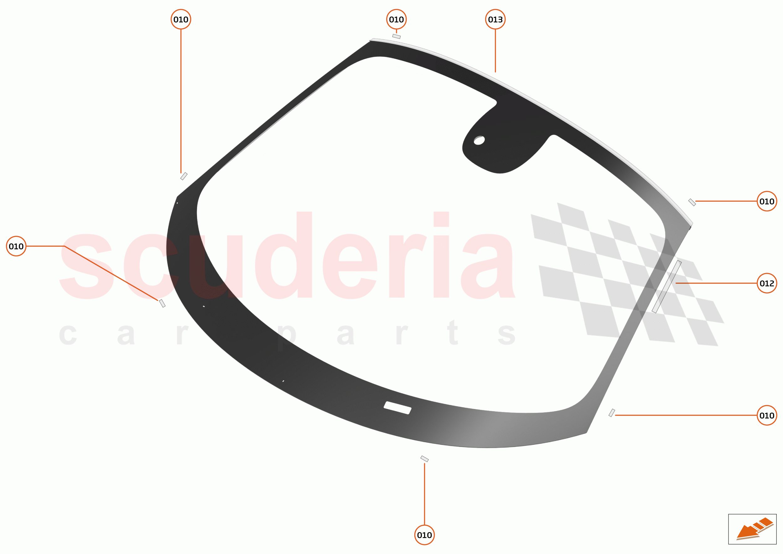12 - GLAZING - 12.1 - WINDSCREEN of McLaren McLaren 750S Spider