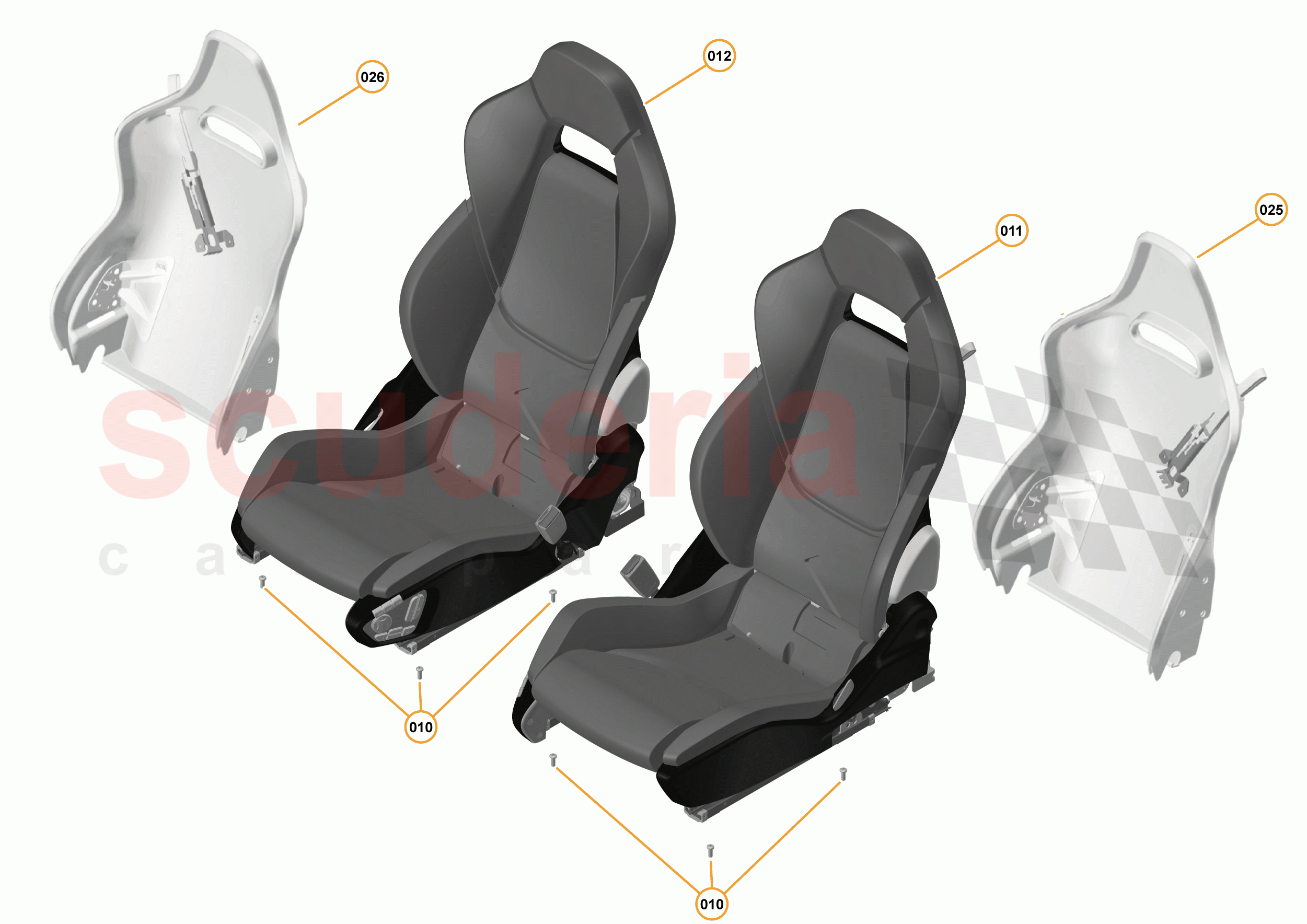 49 - INTERIOR SYSTEMS - 49.9 - SEAT ASSEMBLY - ELECTRIC of McLaren McLaren 720S Coupe