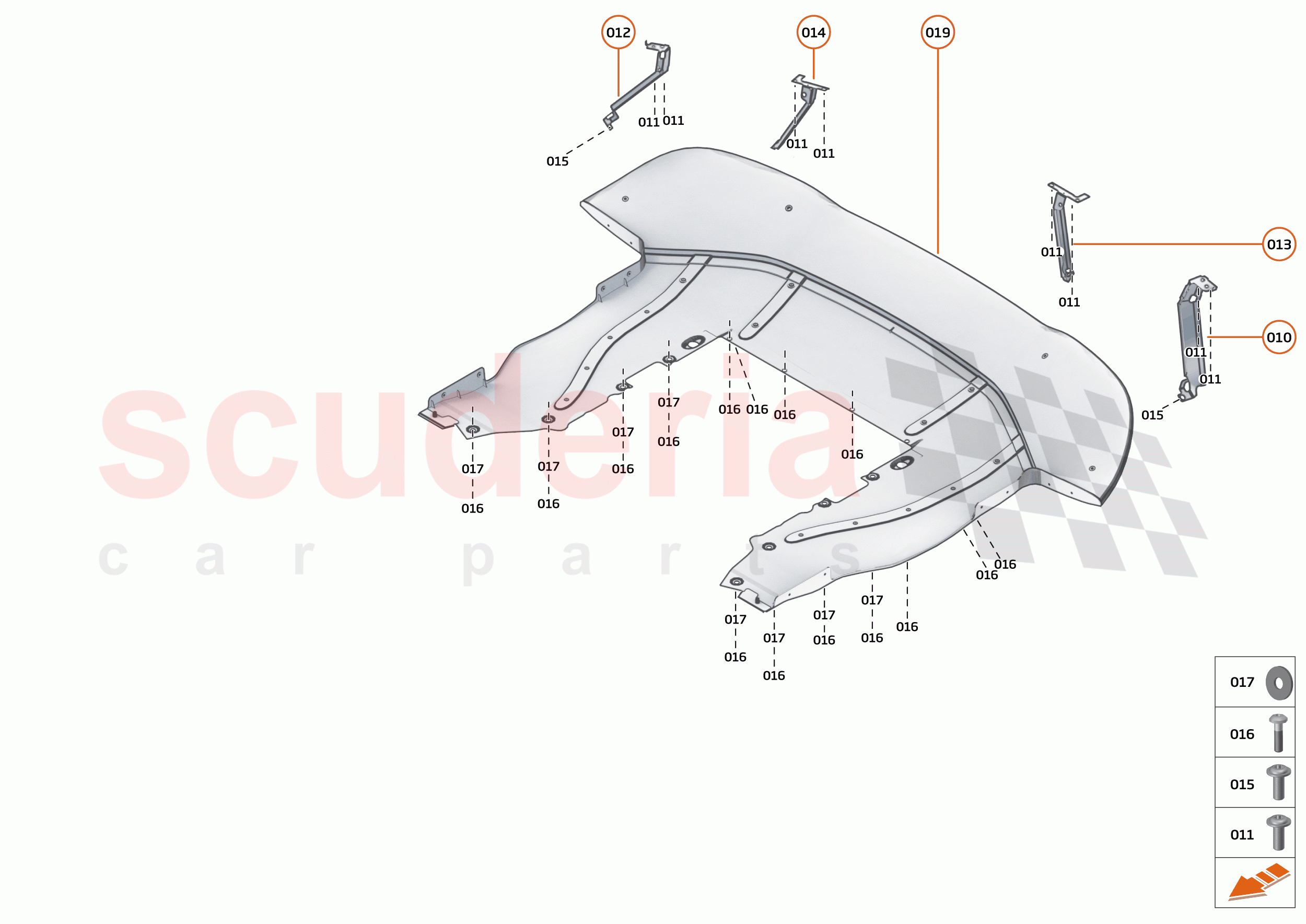 15 - DUCTS, VENTS AND FLOORS - 15.4 - REAR NON-STRUCTURAL FLOORS of McLaren McLaren 750S Spider