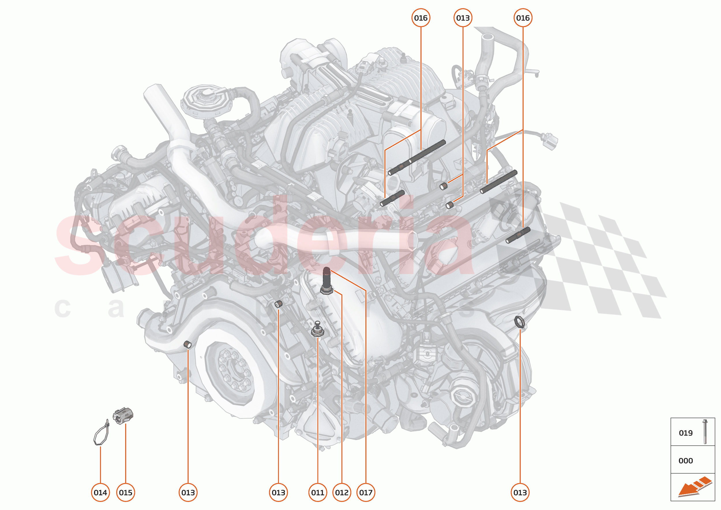 32 - ENGINE - 32.10 - POWER UNIT ASSEMBLY, SHORT BLOCK & HARDWARE of McLaren McLaren 620R