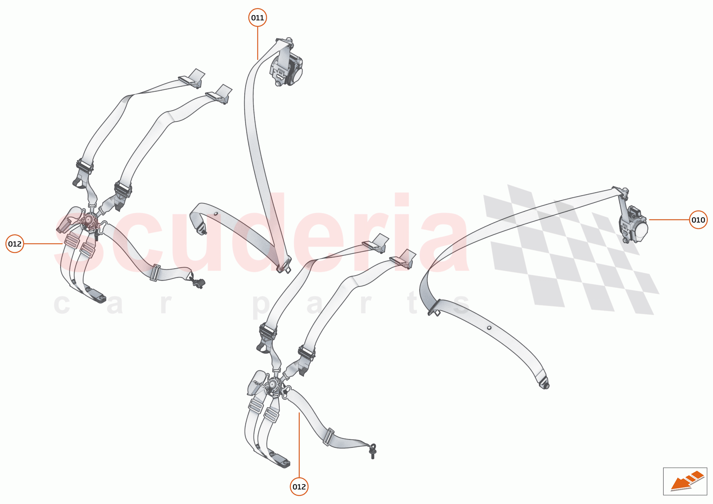 49 - INTERIOR RESTRAINTS - 49.2 - SEATBELTS of McLaren McLaren 765LT