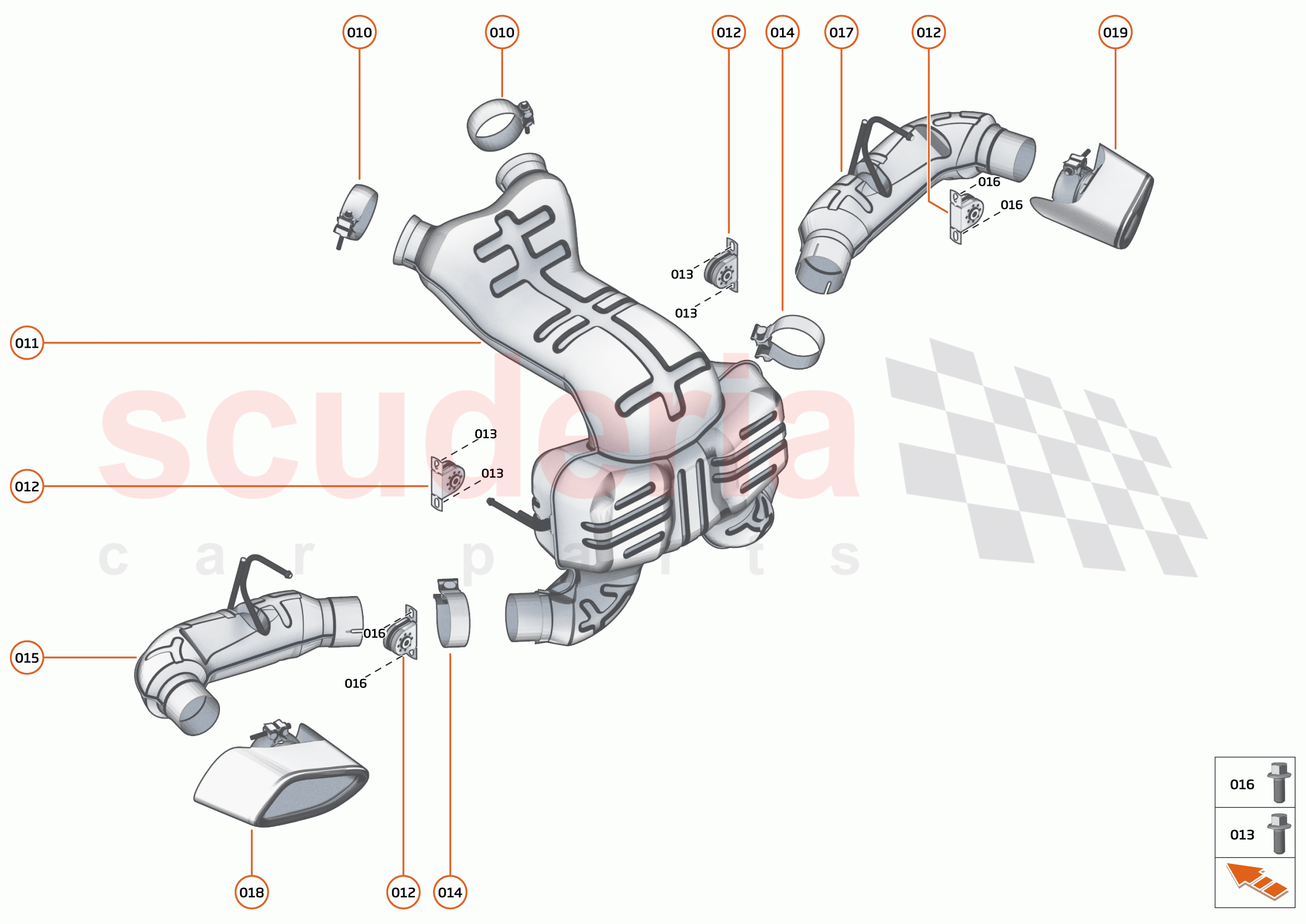 40 - EXHAUST - 40.2 - MUFFLER & TAIL PIPES of McLaren McLaren 620R