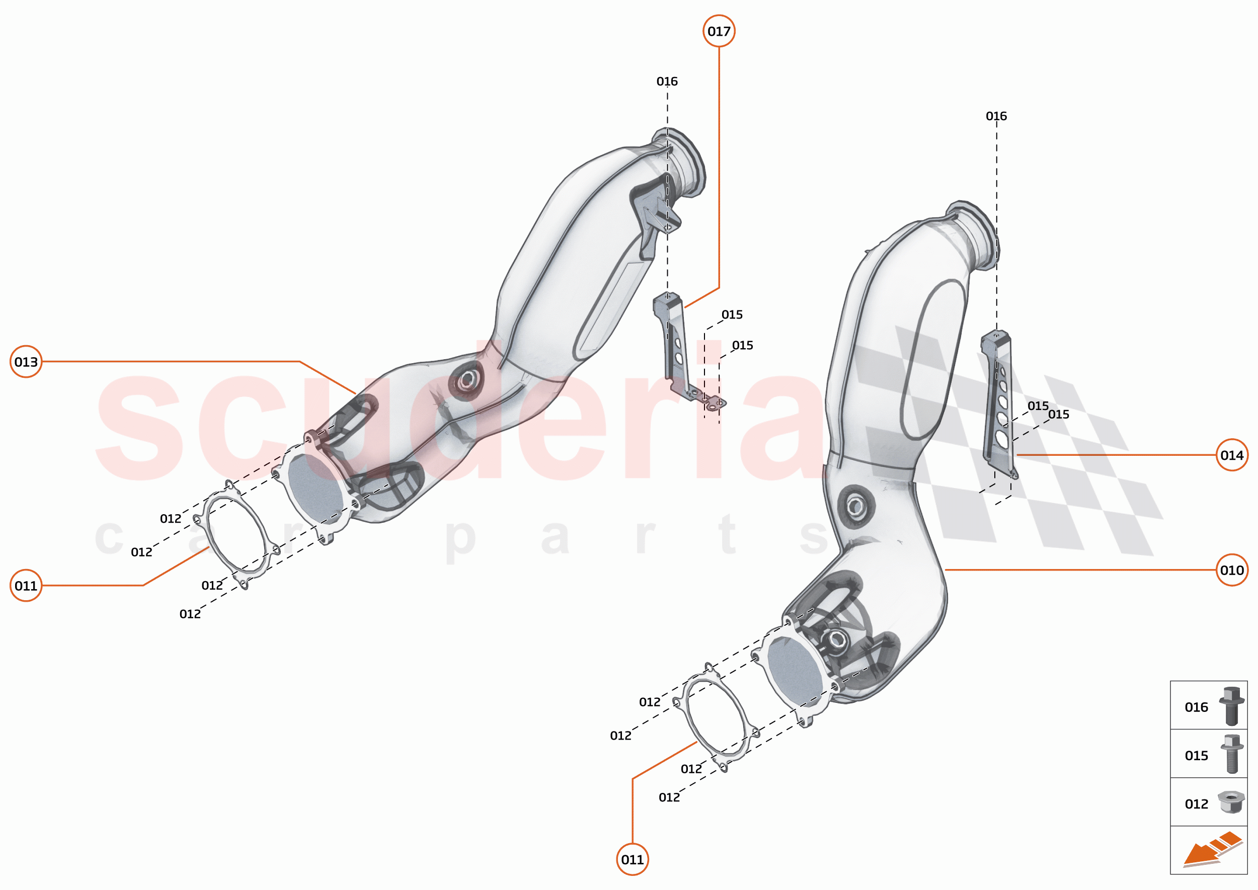 42 - EXHAUST - 42.1 - LINK PIPE / CATALYST ASSEMBLY of McLaren McLaren 750S Coupe