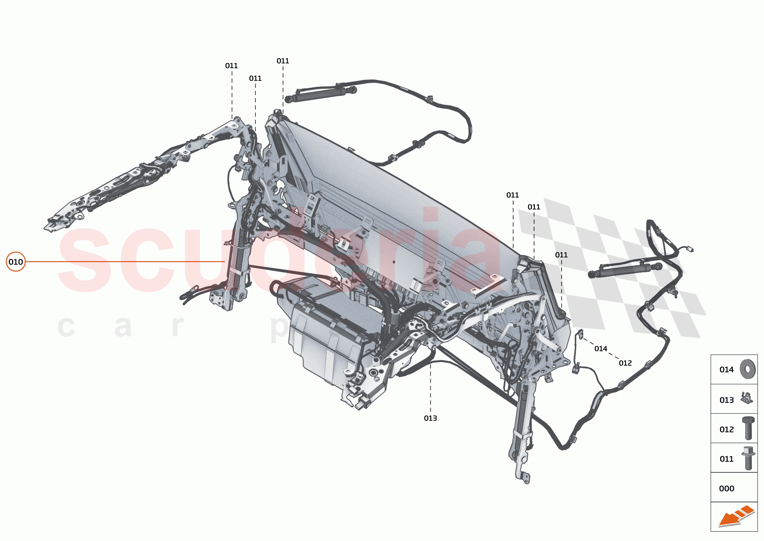 8 - OPENING ROOF SYSTEMS - 8.2 - CONVERTIBLE ROOF - BACKLIGHT & HYDRAULICS of McLaren McLaren 600LT Spider
