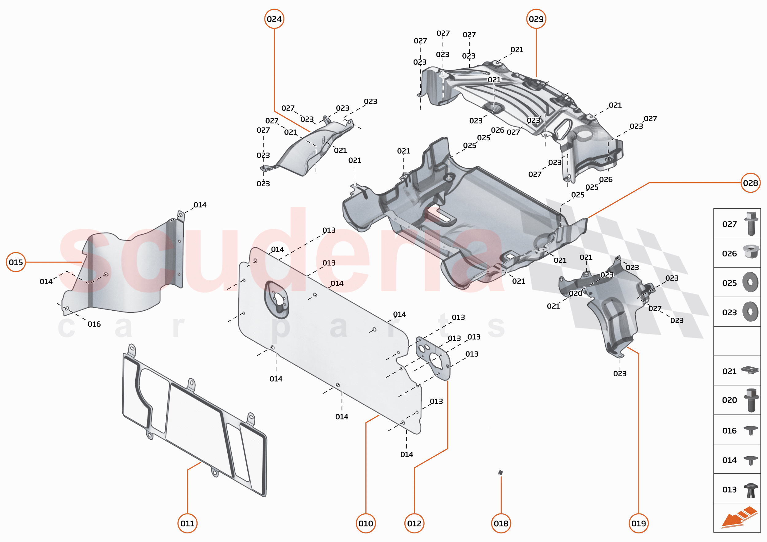 34 - HEAT INSULATION - 34.2 - HEATSHIELDS - VEHICLE MOUNTED of McLaren McLaren 750S Spider