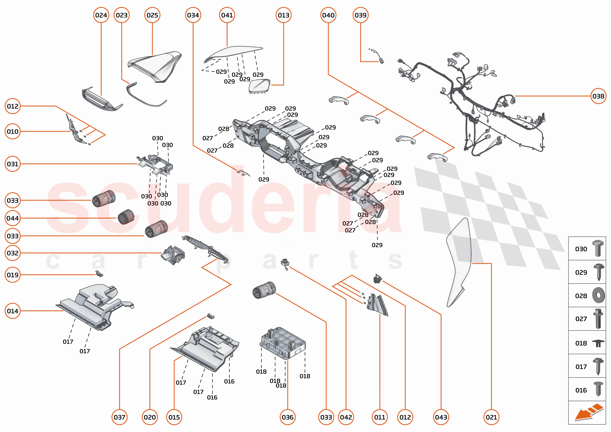 47 - INTERIOR SYSTEMS - 47.1 - ASSY FACIA - COMPONENTS & HARDWARE of McLaren McLaren 720S Spider