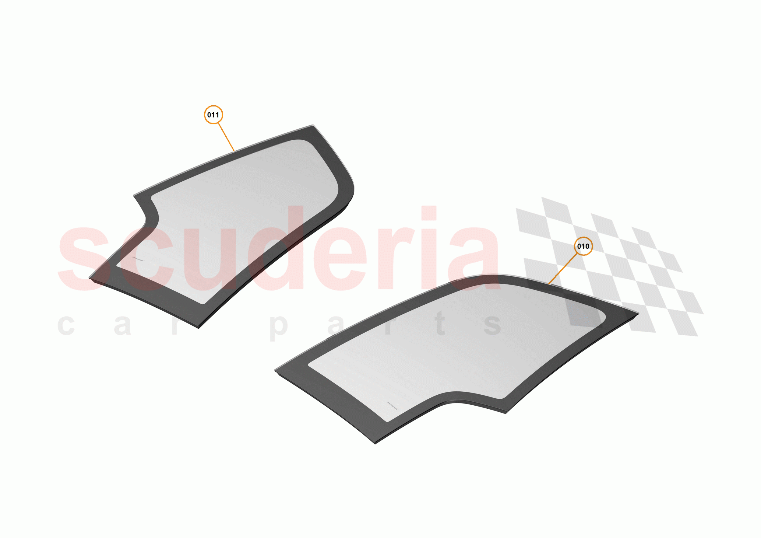 9 - GLAZING - EXTERIOR - 9.2 - GLAZED ROOF - FIXED of McLaren McLaren P1 Coupe