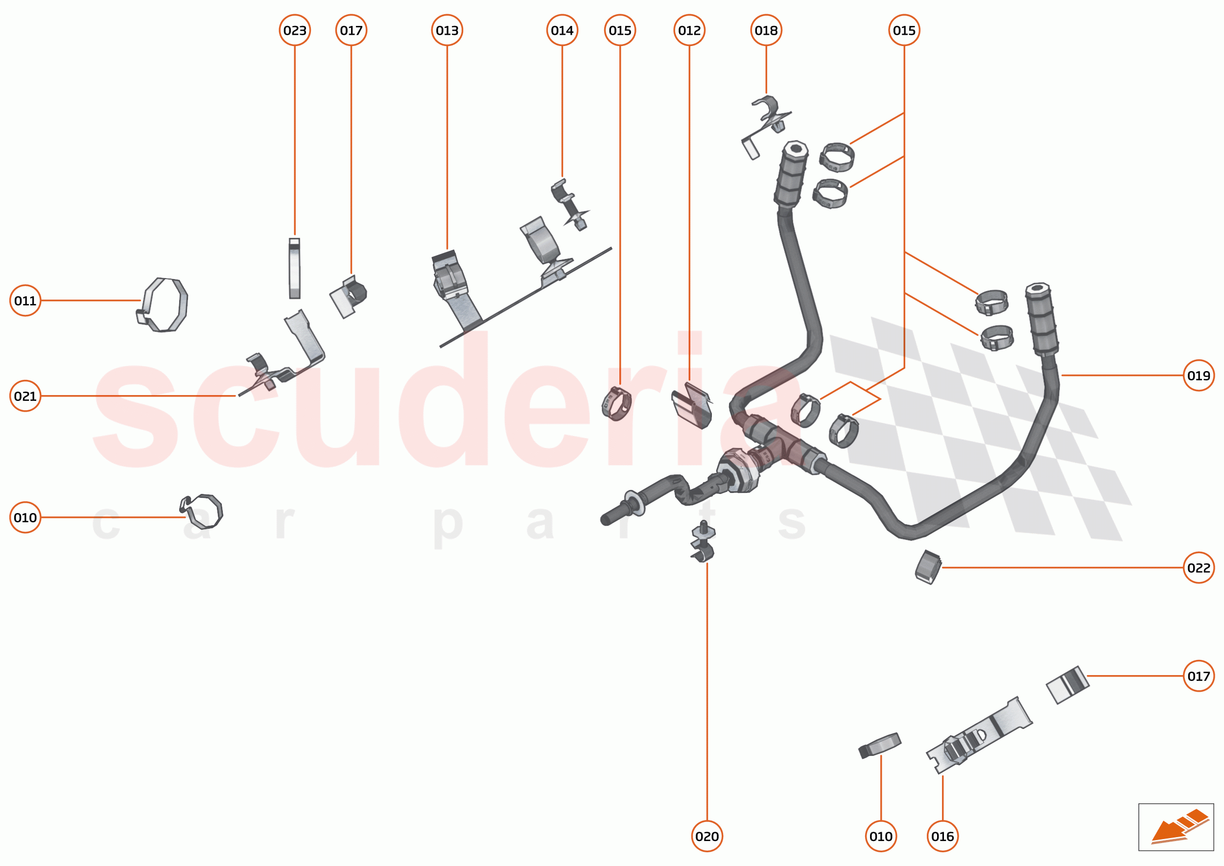 22 - ENGINE - 22.7 - BREATHER ASSEMBLY AND FUEL PURGE of McLaren McLaren GT