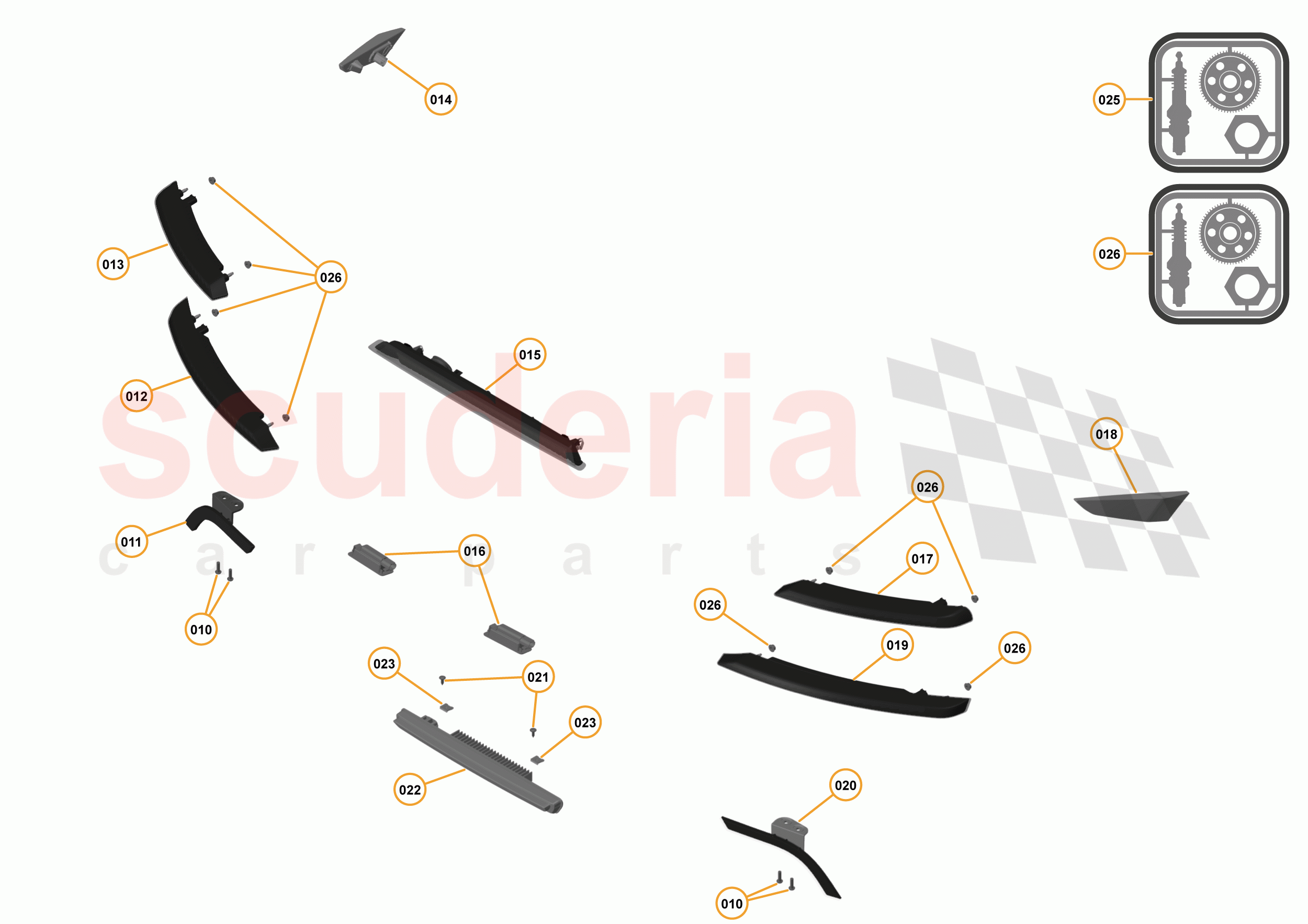 2 - A2 - EXTERIOR TRIM, LIGHTING, AND WIPERS - 2.8 - 06 - REAR LAMPS AND CHMSL of McLaren McLaren 625C Coupe