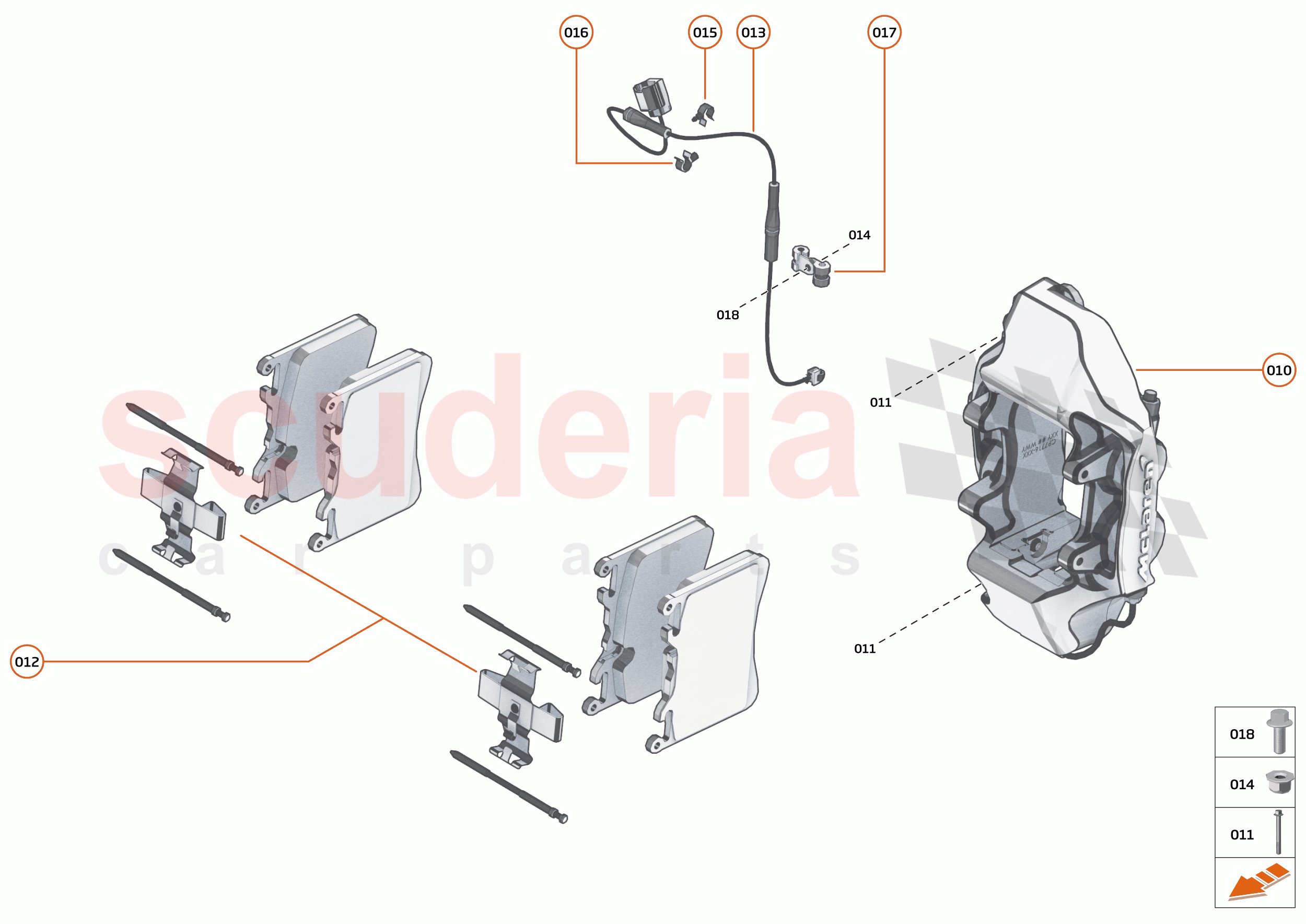 25 - BRAKES - REAR - 25.2 - BRAKE CALIPERS REAR of McLaren McLaren 750S Spider