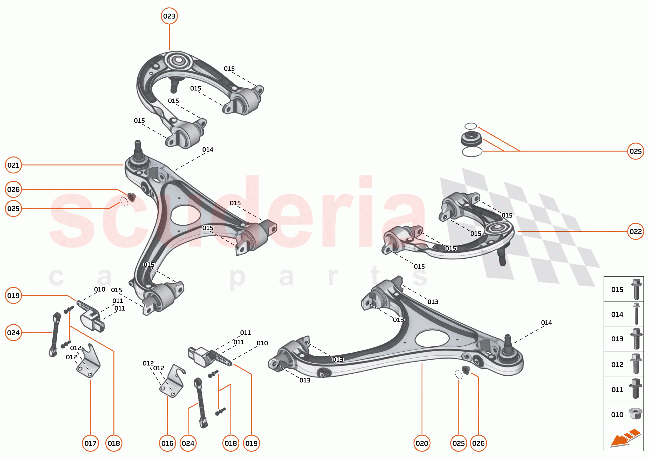 19 - SUSPENSION - 19.3 - TRANSVERSE LINKS FRONT of McLaren McLaren Artura
