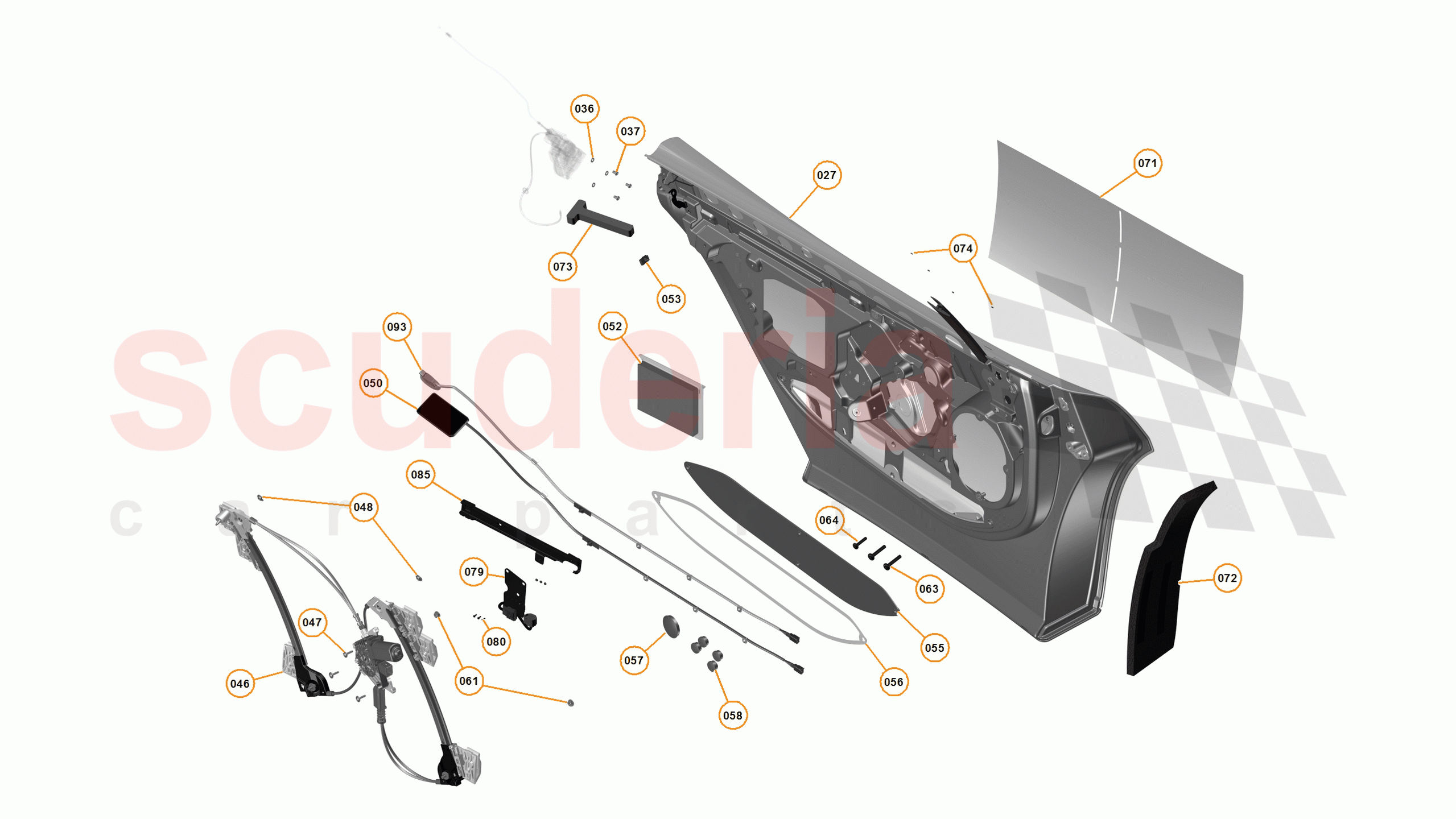 3 - A3 -CLOSURES - 3.5 - 03 - DOOR LH - INTERNAL of McLaren McLaren 625C Coupe
