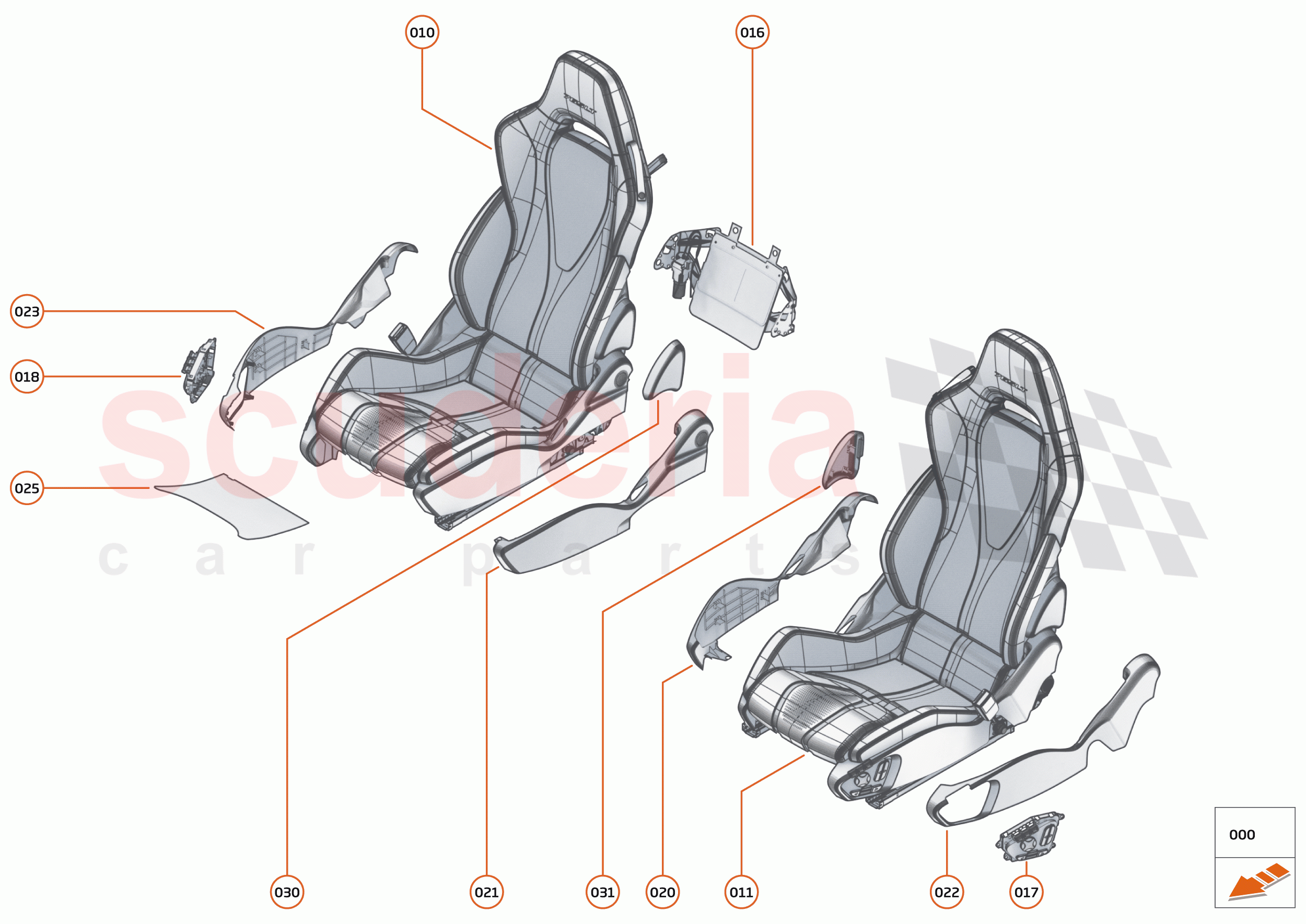 49 - INTERIOR SYSTEMS - 49.10 - SEAT ASSY - ELECTRIC of McLaren McLaren 765LT Spider