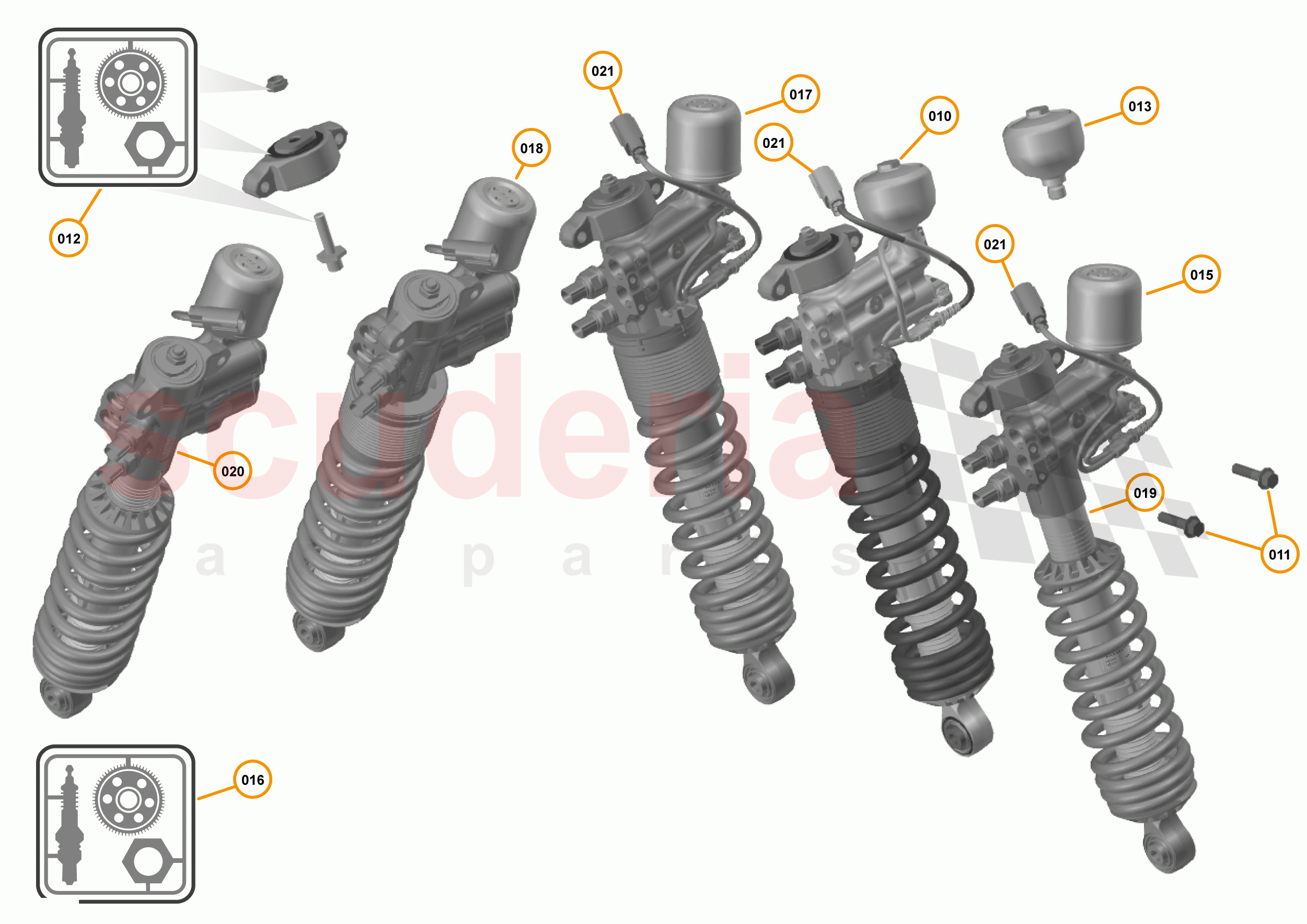 18 - SUSPENSION - FRONT - 18.1 - DAMPER & ACTUATOR ASSEMBLIES FRONT of McLaren McLaren 720S Coupe