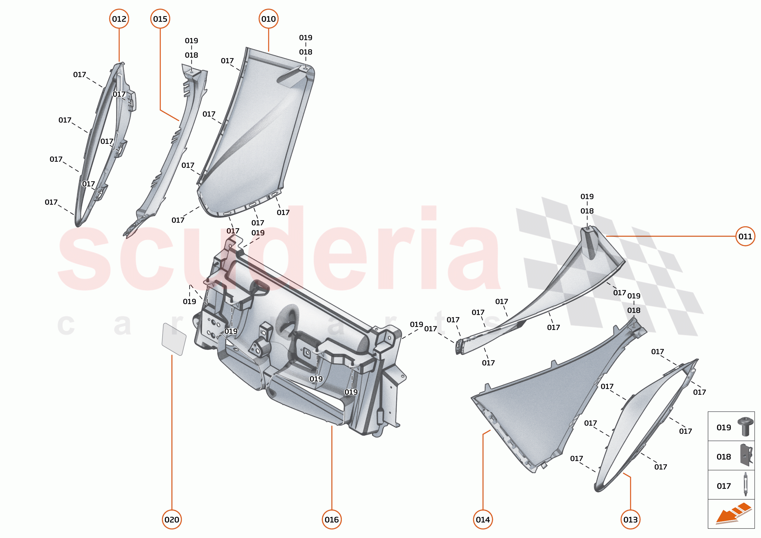 16 - DUCTS VENTS AND FLOORS - 16.1 - FRONT DUCTS AND VENTS of McLaren McLaren Artura