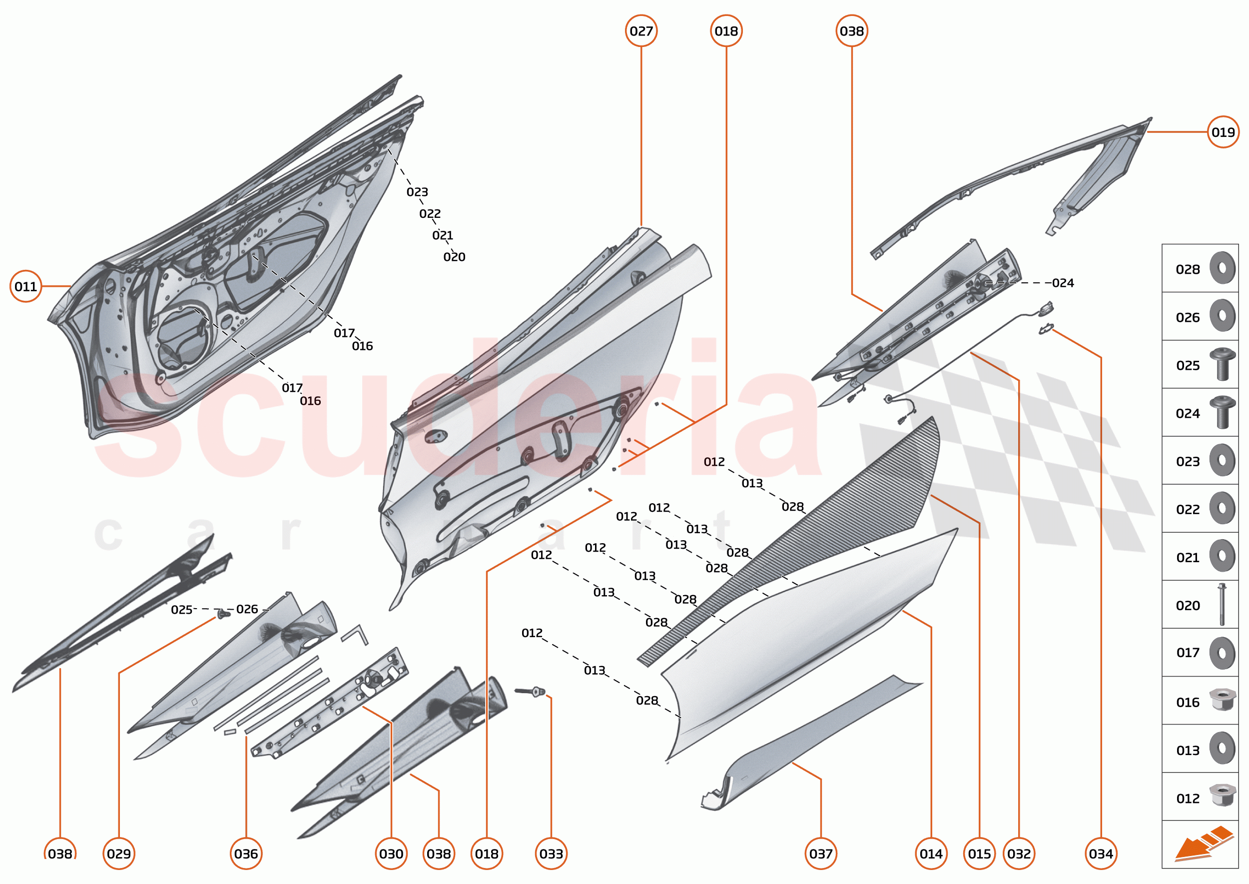 6 - CLOSURES - 6.5 - DOORS STRUCTURE of McLaren McLaren 600LT Spider