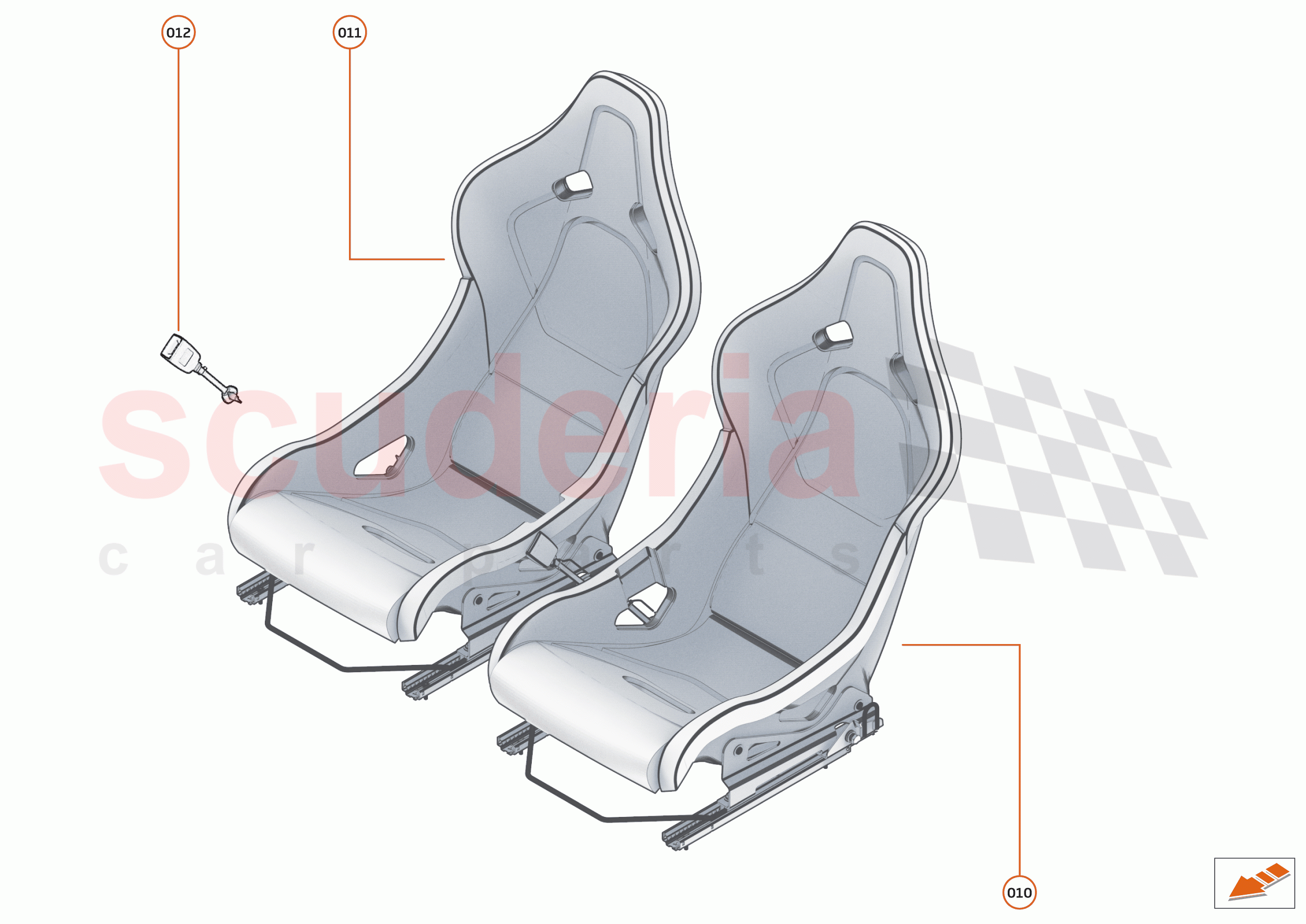 47 - INTERIOR SYSTEMS - 47.11 - SEAT ASSEMBLY - RACE of McLaren McLaren 720S Spider