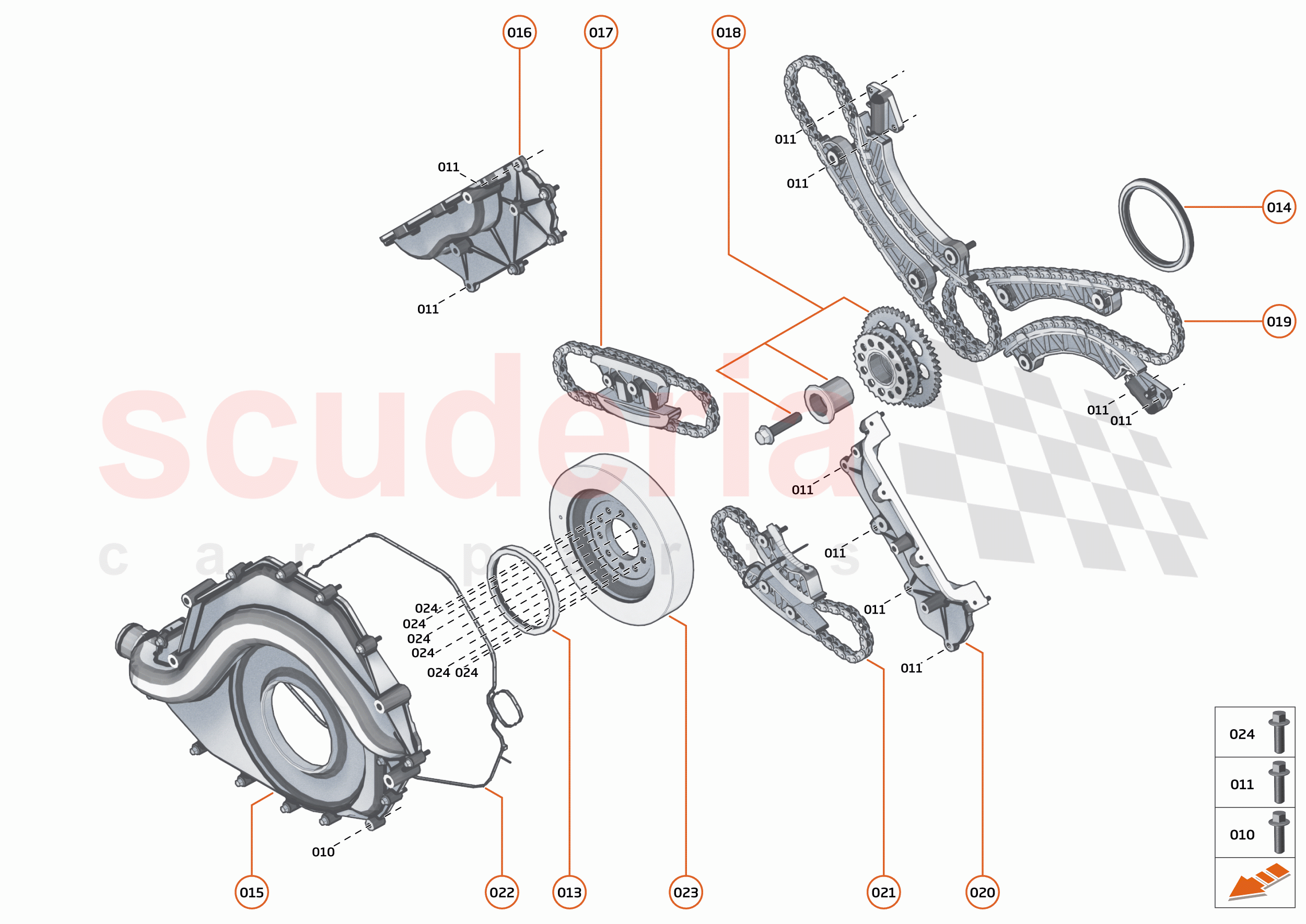 34 - ENGINE - 34.5 - FRONT COVER, TIMING GEAR & CRANKSHAFT DAMPER of McLaren McLaren 600LT Spider