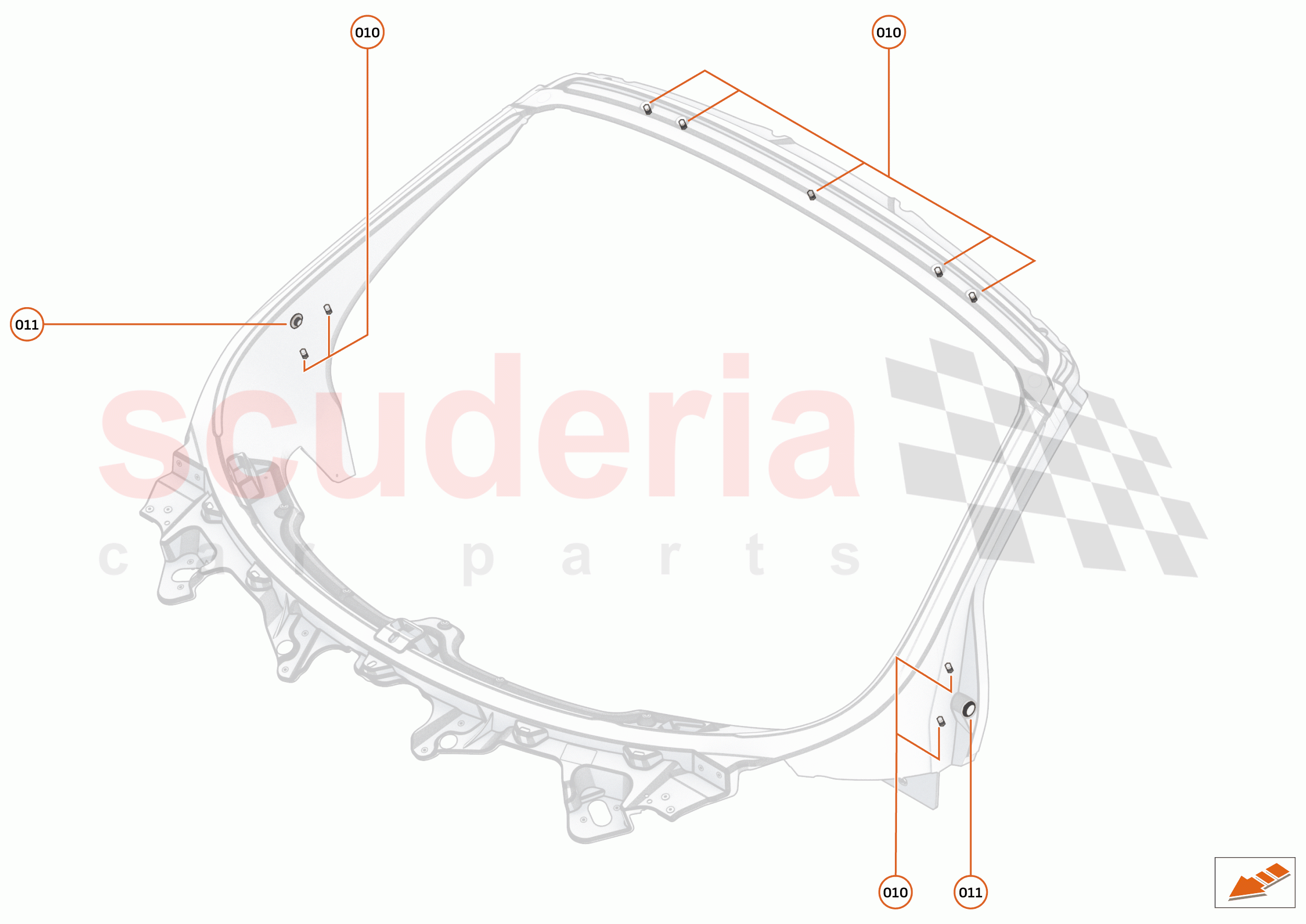 5 - UPPER STRUCTURES - 5.1 - WINDSCREEN SURROUND of McLaren McLaren 765LT Spider