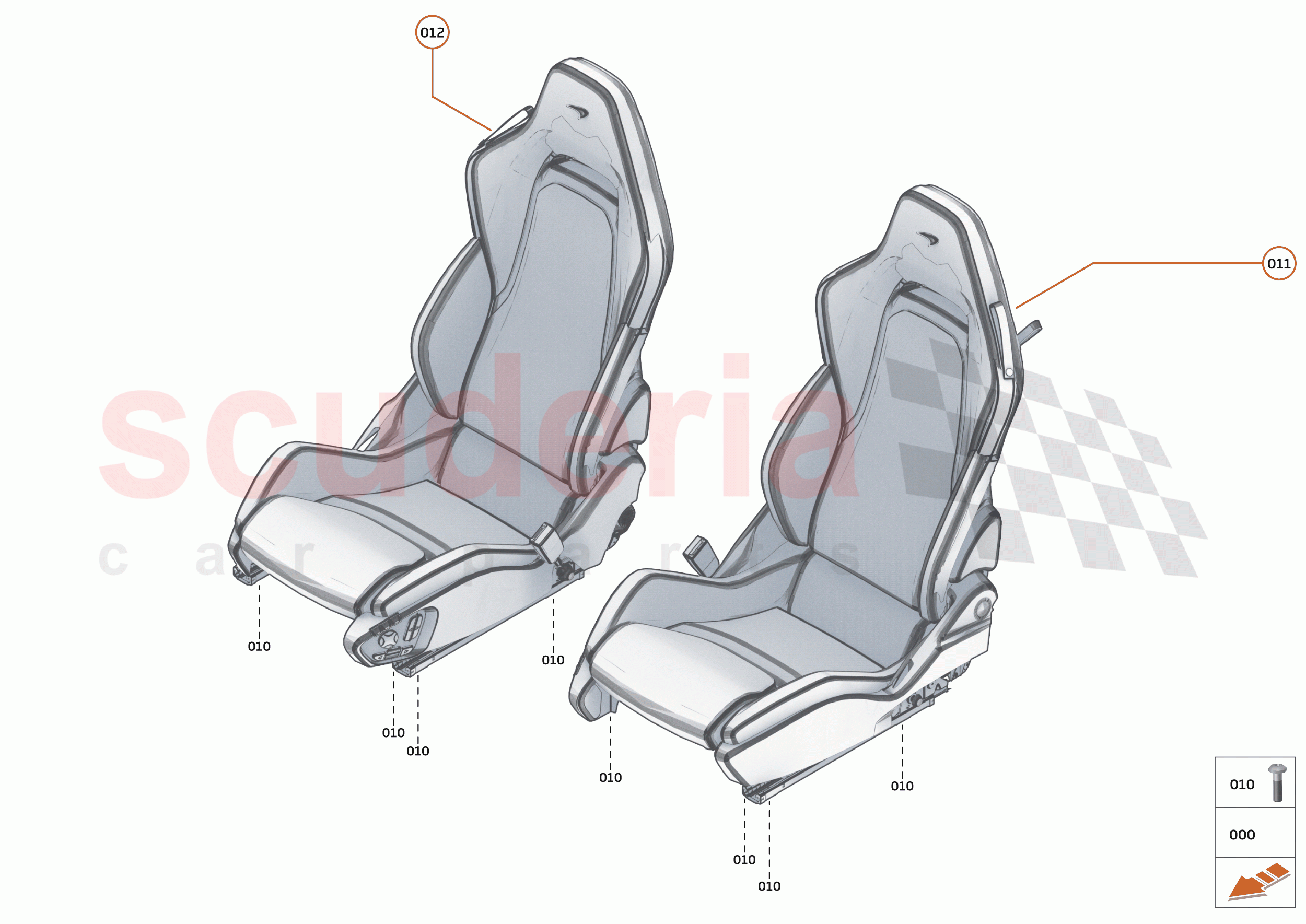 41 - INTERIOR SYSTEMS - 41.5 - SEAT ASSY of McLaren McLaren GT