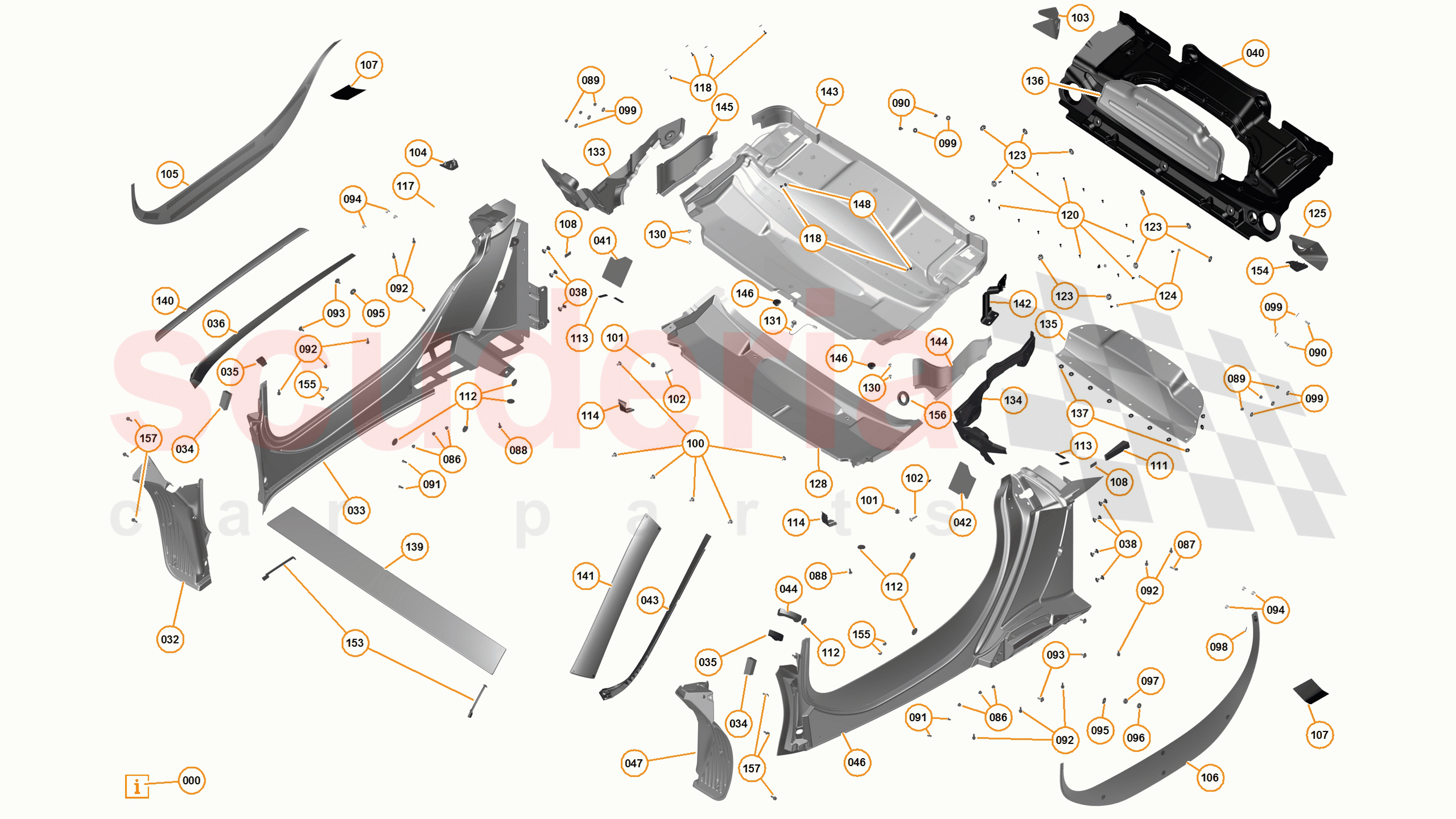 4 - A4 - PANELS, GLAZING, AND PAINT - 4.4 - 03 - ROOF BODYSIDE PANELS of McLaren McLaren 12C Spider