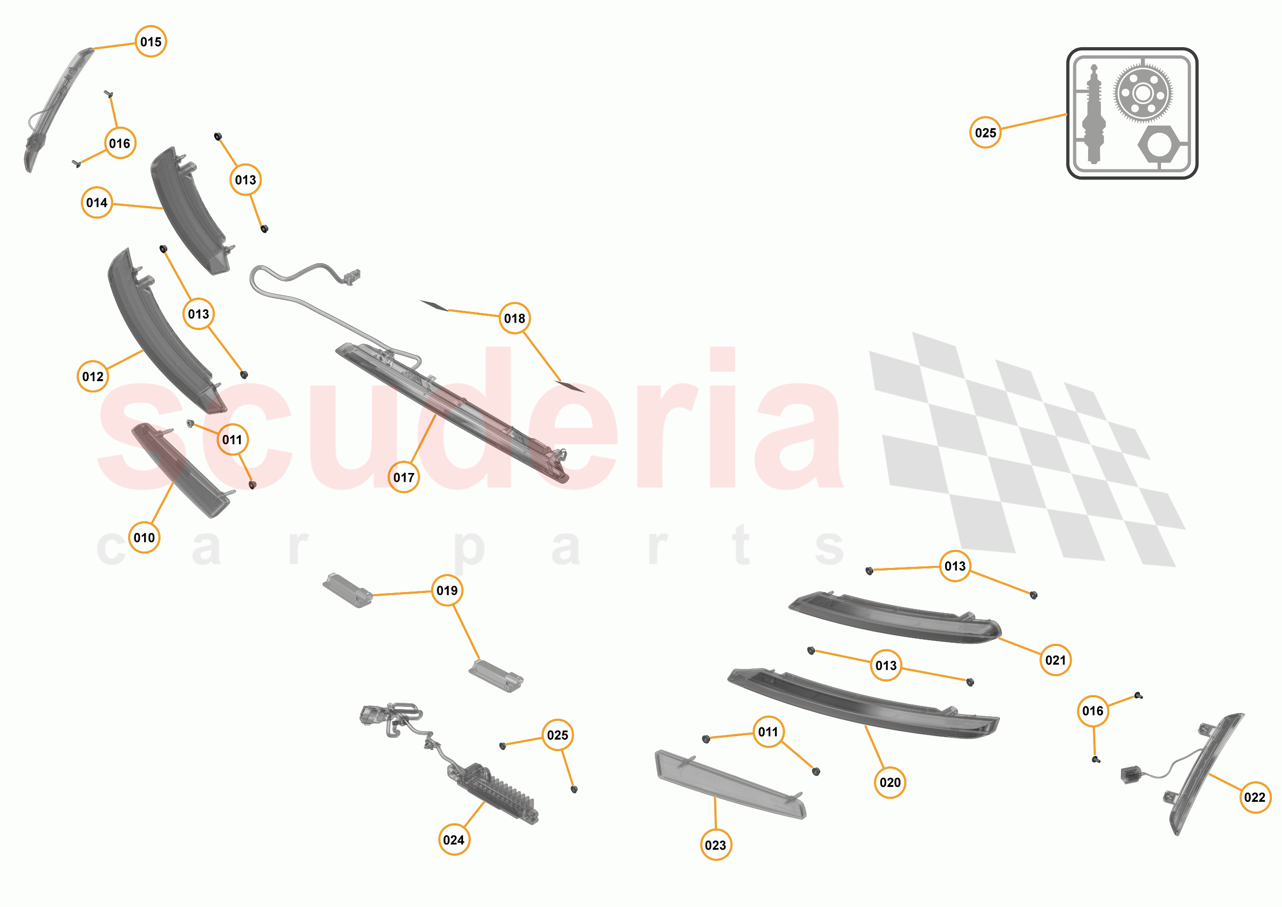 2 - A2 - EXTERIOR TRIM, LIGHTING, AND WIPERS - 2.6 - 06 - REAR LAMPS AND CHMSL of McLaren McLaren 675LT Spider