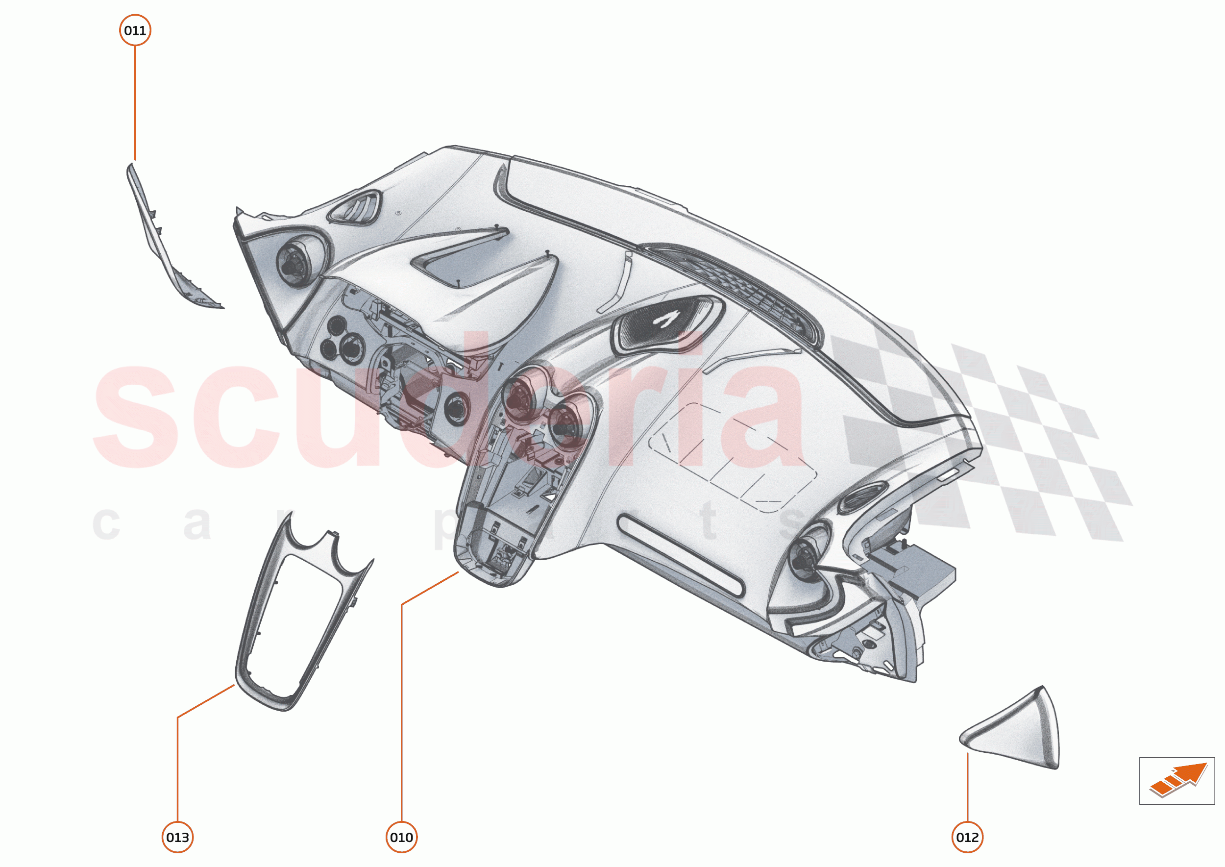 41 - INTERIOR SYSTEMS - 41.2 - ASSY FACIA - ASSEMBLY of McLaren McLaren GT