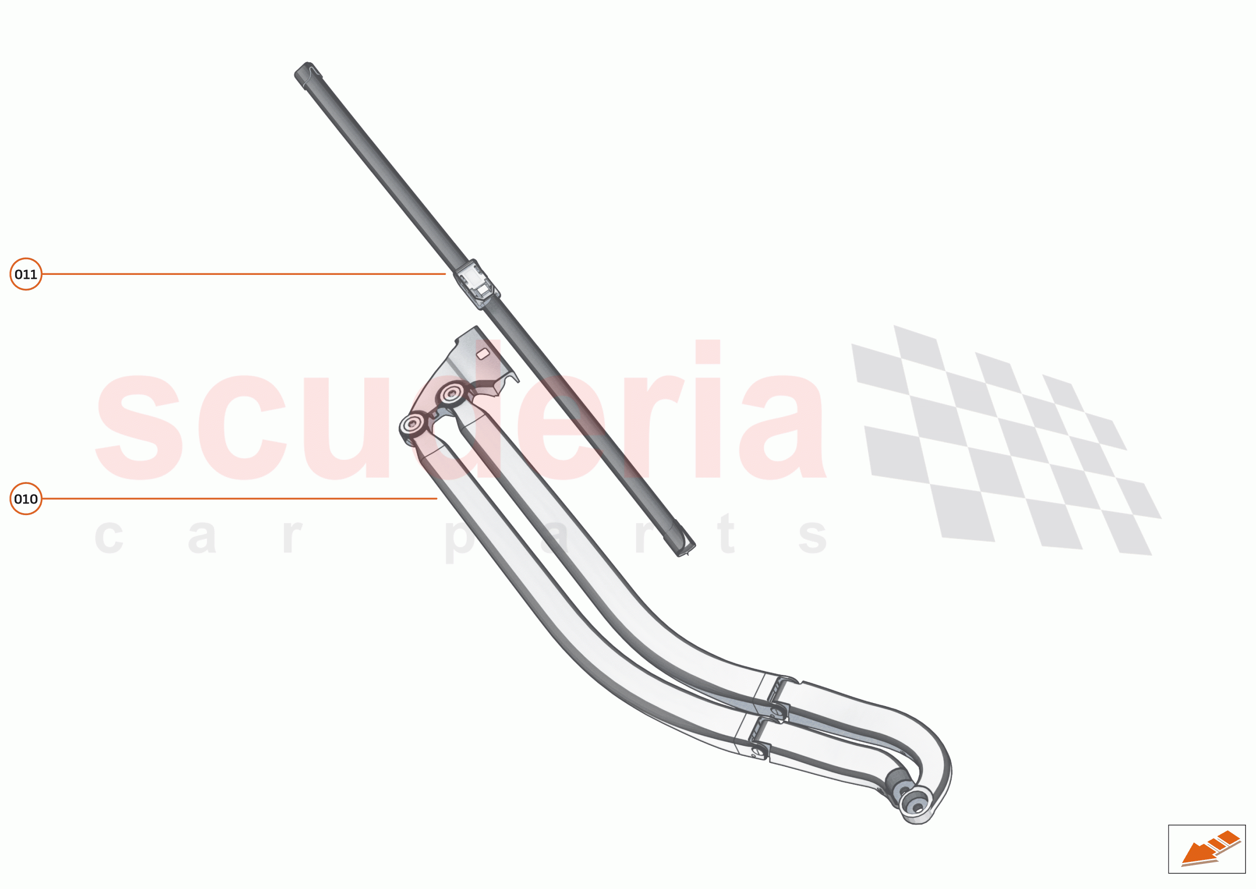 13 - WIPERS AND WASHER SYSTEM - 13.2 - WINDSCREEN WIPER ARMS of McLaren McLaren Speedtail