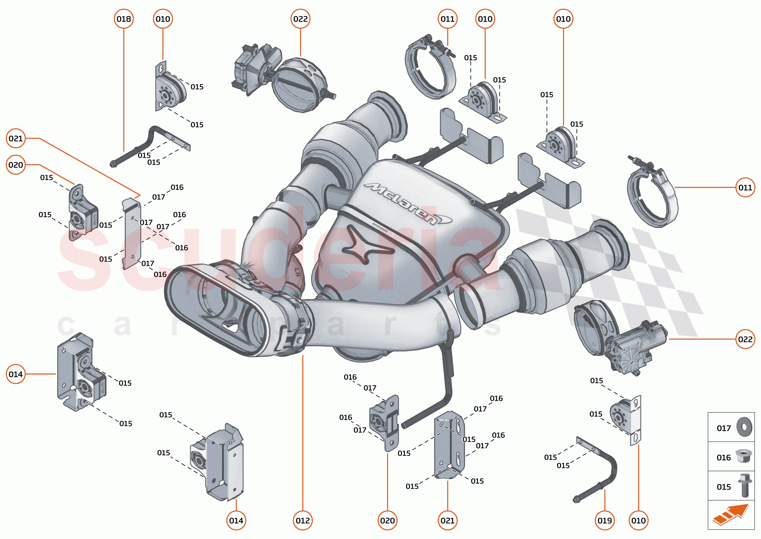42 - EXHAUST - 42.2 - MUFFLER & TAIL PIPES of McLaren McLaren 750S Coupe