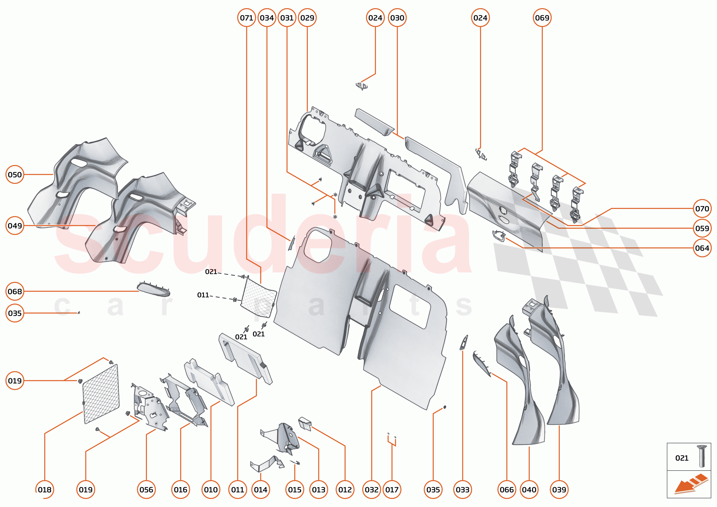 47 - INTERIOR SYSTEMS - 47.12 - LOWER & REAR TRIM of McLaren McLaren 720S Spider