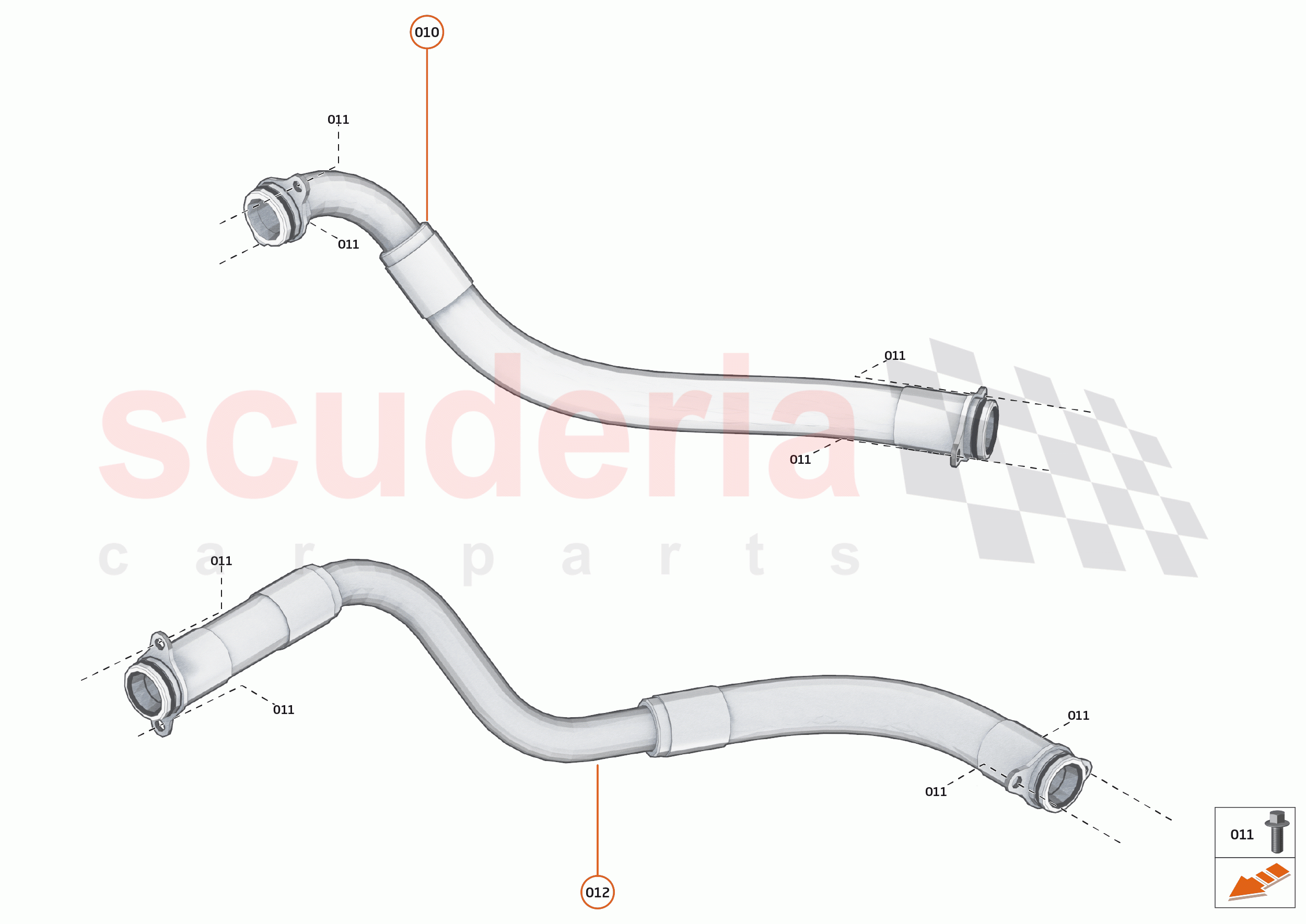 25 - LUBRICATION SYSTEM OFF - ENGINE - 25.2 - ENGINE OIL FEED & RETURN HOSES of McLaren McLaren Senna GTR