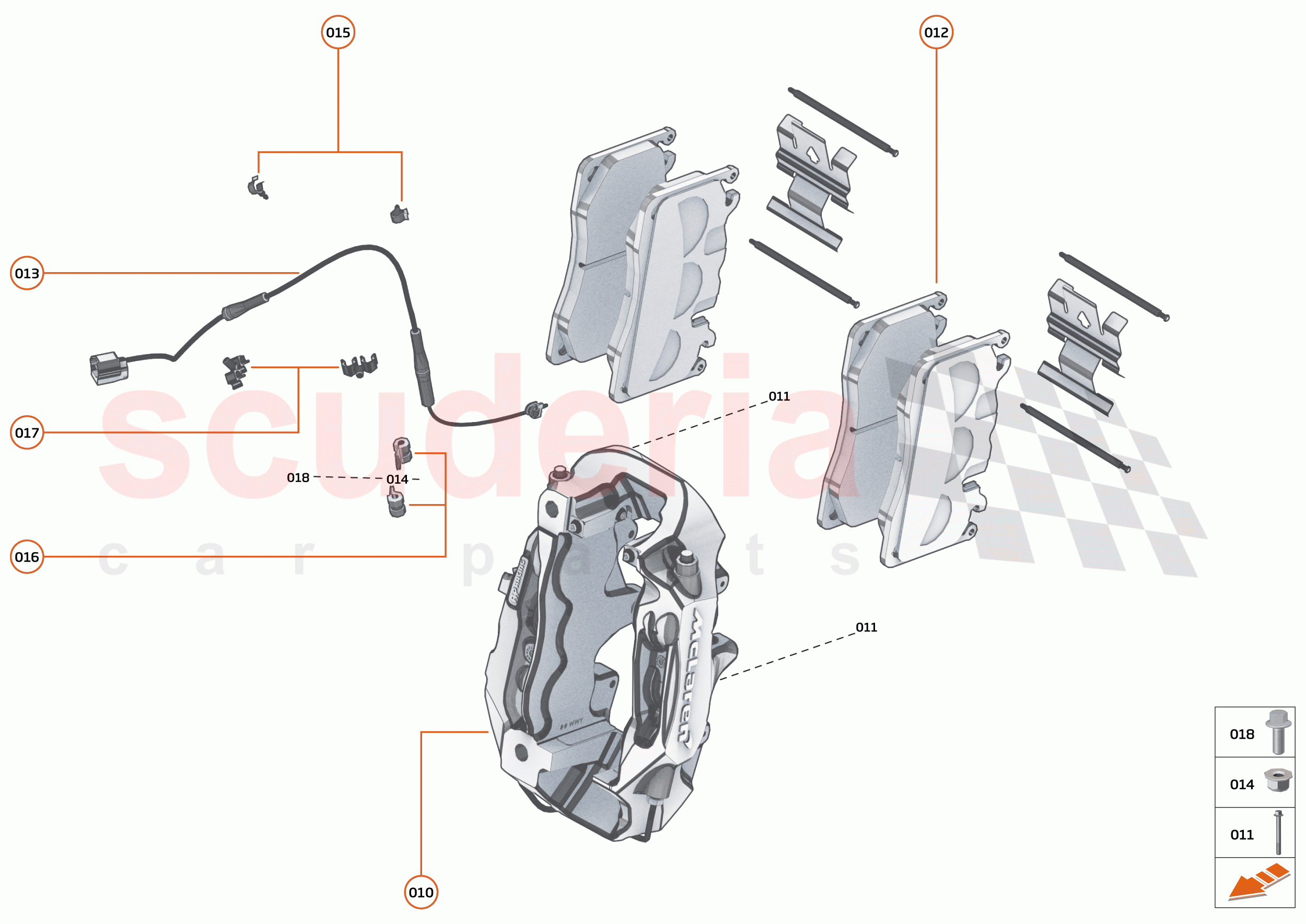 24 - BRAKES - FRONT - 24.2 - BRAKE CALIPERS FRONT of McLaren McLaren 765LT Spider
