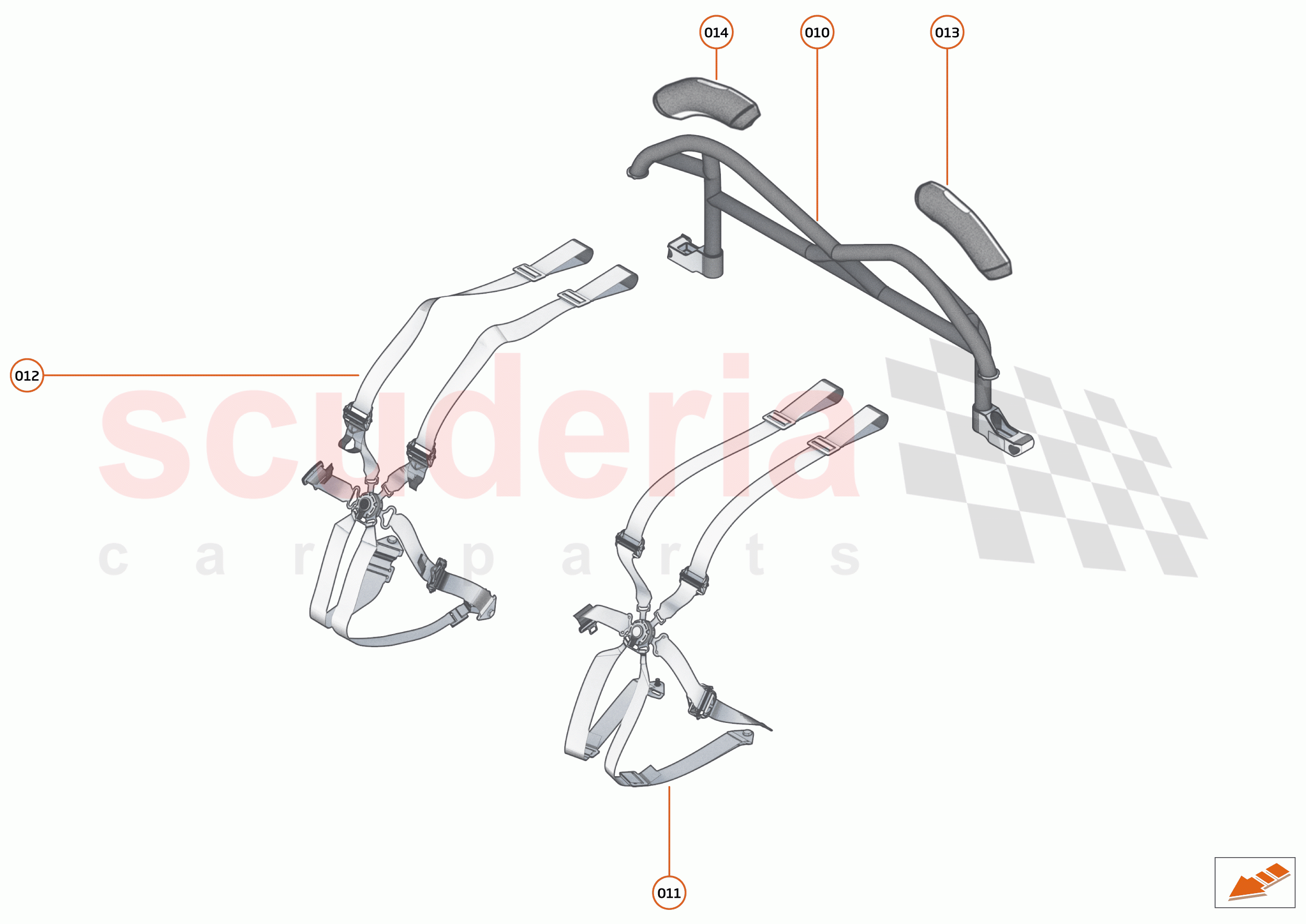 56 - INTERIOR - 56.3 - MSO DEFINED HARNESS BAR  of McLaren McLaren 720S Coupe