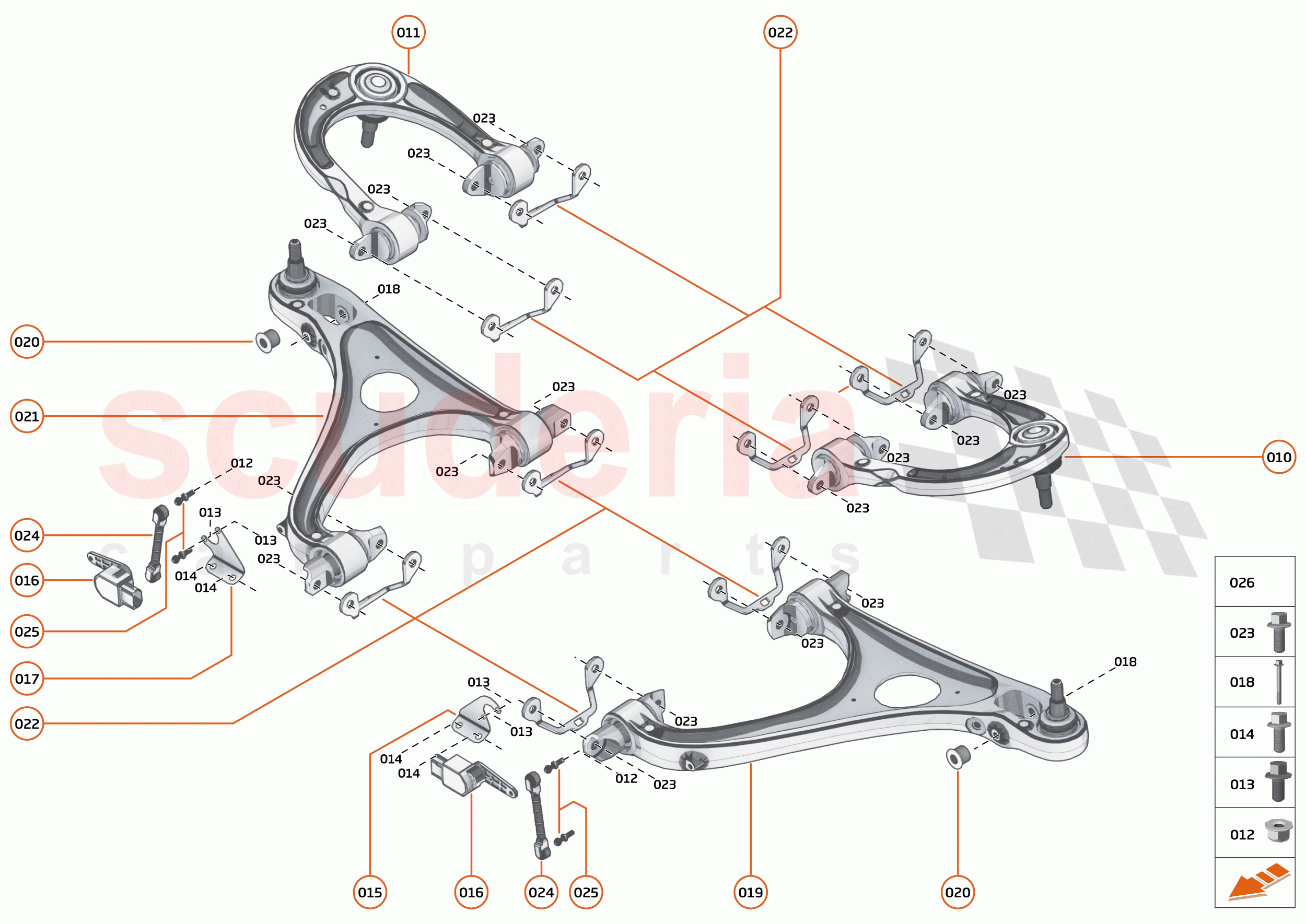 18 - SUSPENSION - FRONT - 18.3 - TRANSVERSE LINKS FRONT of McLaren McLaren 600LT Spider