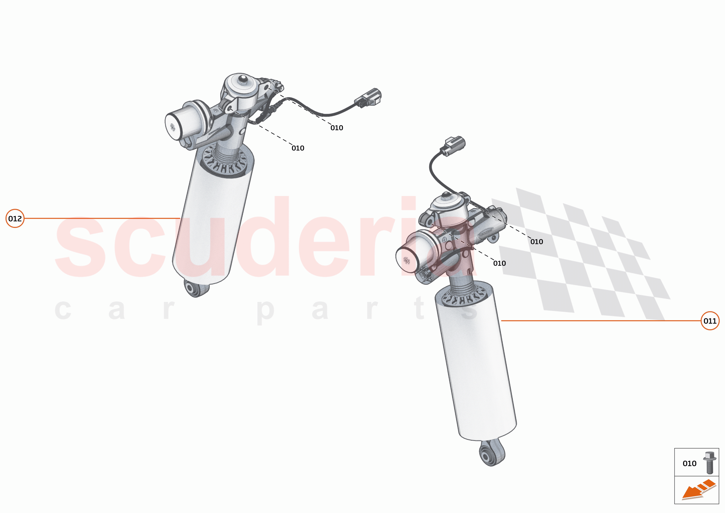 18 - SUSPENSION - 18.5 - DAMPER & ACTUATOR ASSEMBLIES REAR of McLaren McLaren GT