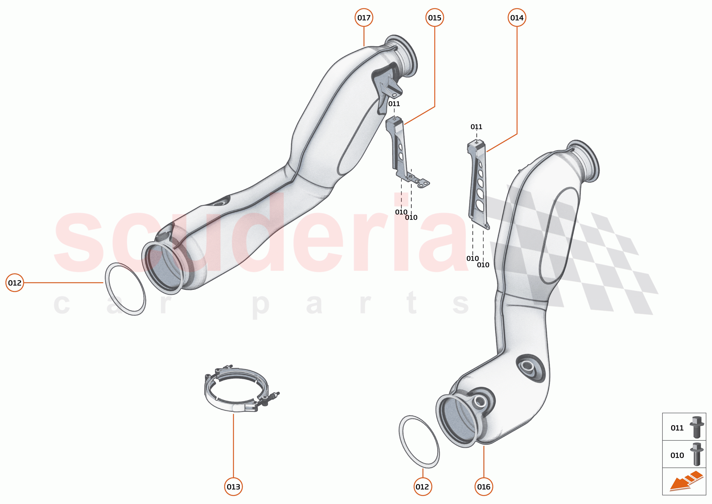 30 - EXHAUST - 30.1 - LINK PIPE AND CATALYST of McLaren McLaren GT